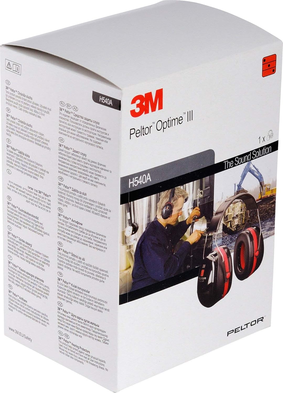 3M Peltor Optime III Ohrenschützer mit Kopfband, 35 dB, Schwarz/Rot – Schutz vor hohen Lärmpegeln in Industrieumgebungen – 1x Peltor Gehörschutz – Bild 5
