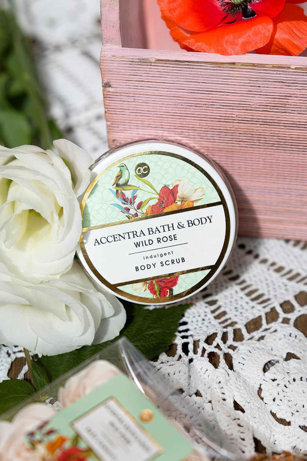 Accentra Duschset Damen Geschenkset im Holzkorb – 8-teiliges Pflegeset mit Duschgel, Körperlotion, Badezusätzen, Peeling & Handcreme – Wellness-Geschenkset für Geburtstag, Valentinstag & Weihnachten – Bild 13