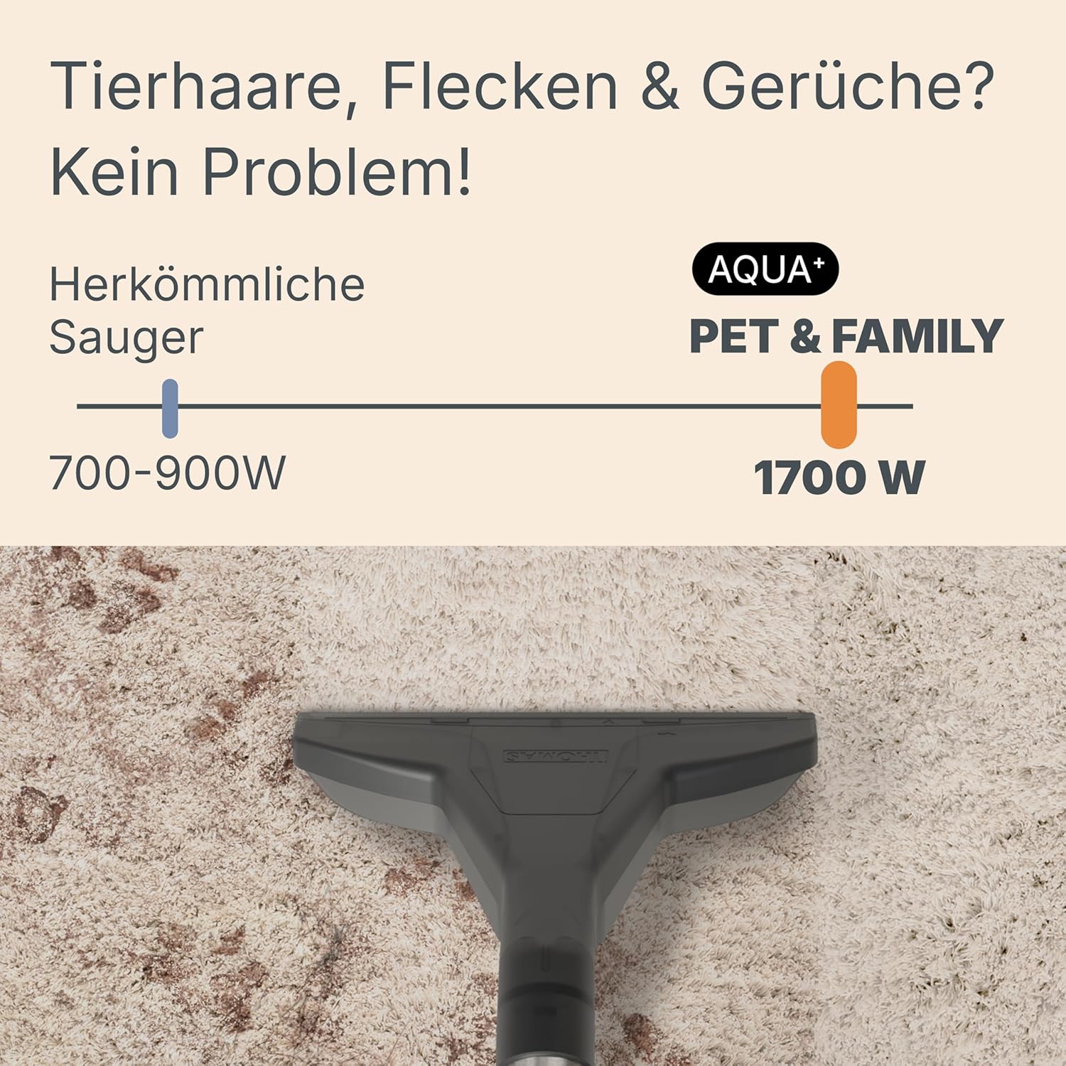 Thomas 788563 Aqua + PET & Family Saug- und Waschsauger, Kunststoff, Orange – Bild 3