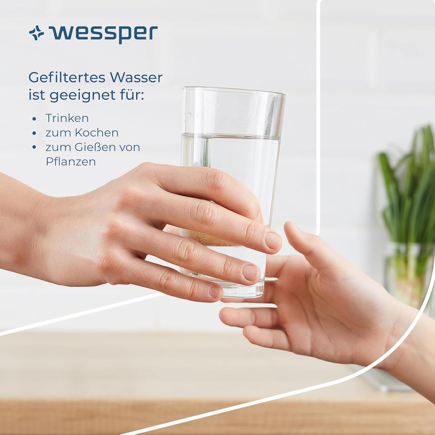 Wessper Wasserfilterkanne mit Filterkartusche 2,7 Liter, passt durch die Kühlschranktür, BPA-frei, Wasserkaraffe mit Filter, kompatibel mit Brita Classic Filtern, Schwarz – Bild 4