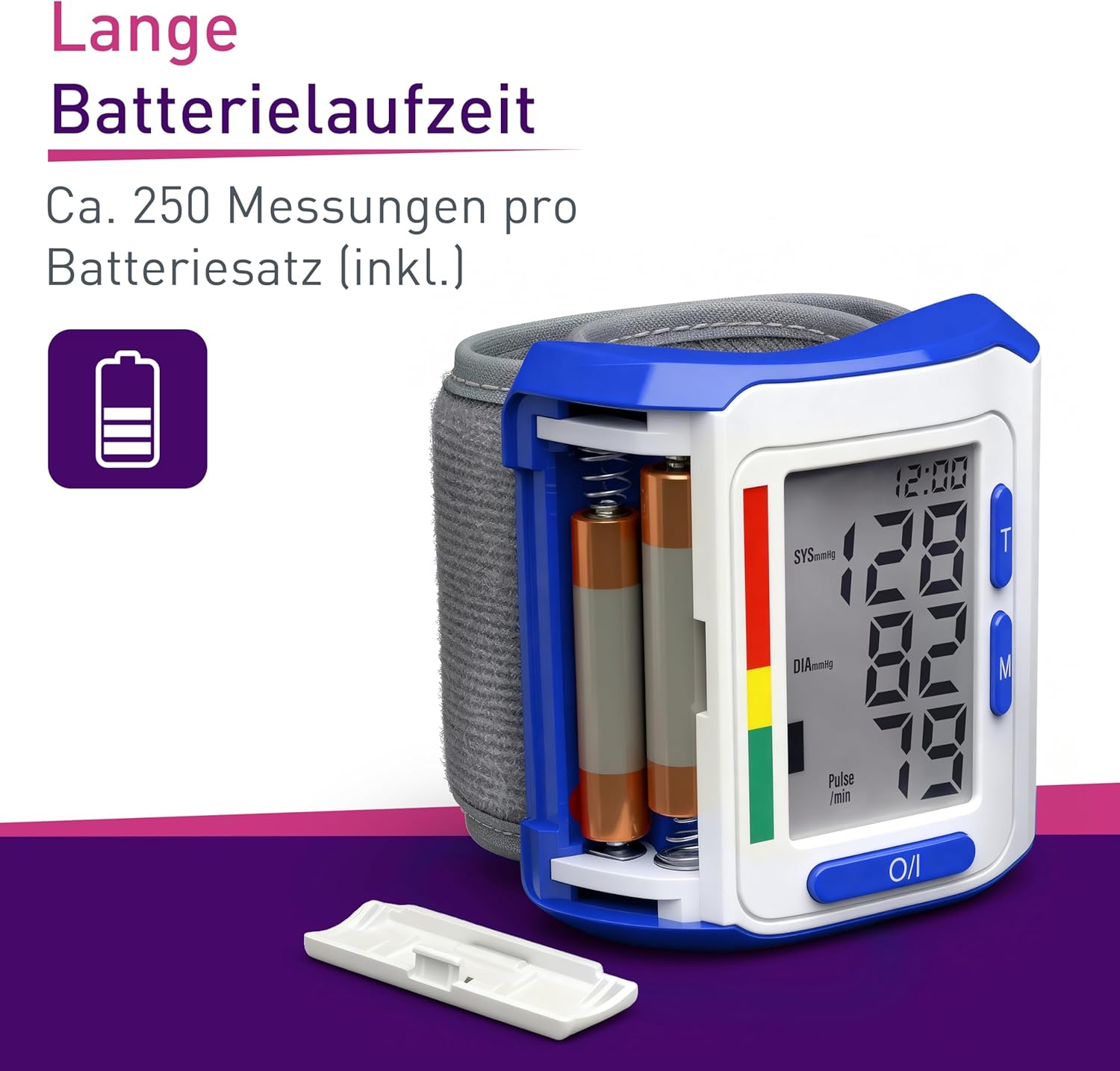 scala SC 6400 Blue Handgelenk-Blutdruckmessgerät – Präzises Blutdruckmessgerät mit WHO-Anzeige und 85 Speicherplätzen – Fuzzy-Logic-Technologie – inklusive Box und Batterien – Manschette 13,5–19,5 cm – Bild 6