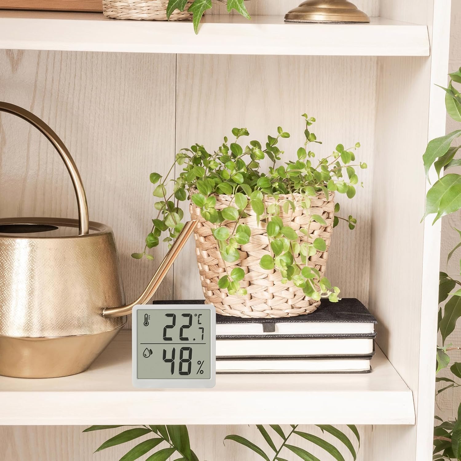 TFA Dostmann Digitales Innen-Thermo-Hygrometer, 30.5059.02, Thermometer und Luftfeuchtigkeit, Raumthermometer, zur Raumklimakontrolle, magentisch einstellbar, Luftfeuchtigkeitsmesser, weiß – Bild 5