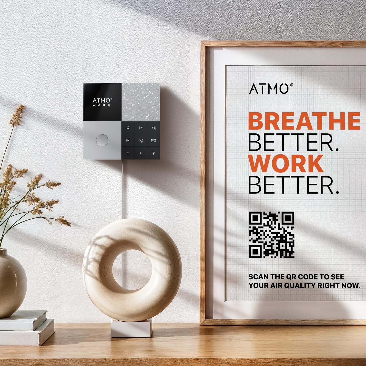 Atmocube Professioneller 12-in-1-Luftqualitätsmonitor – Messgerät für CO2, Feinstaub (PM2,5), Formaldehyd (CH2O), TVOC und NOx – WLAN, Ethernet und PoE-Konnektivität – Echtzeit-Cloud-Dashboard und App – Bild 6