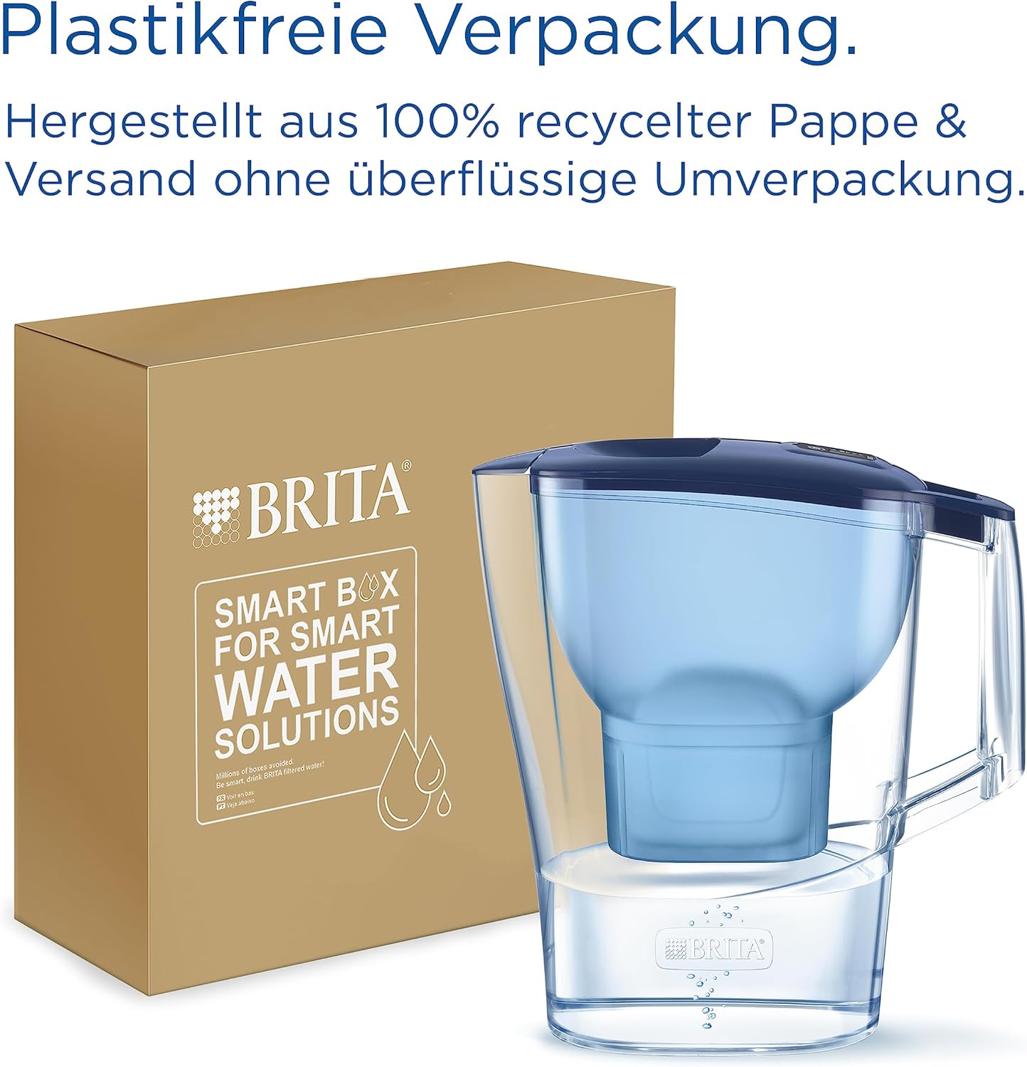 BRITA Aluna Wasserfilterkanne weiß (2,4 l) inkl. 1 x Maxtra Pro Pure Performance Wasserfilterkartusche – kühlschrankgeeignete Filterkanne mit Brita Memo Filtert Verunreinigungen – Bild 6