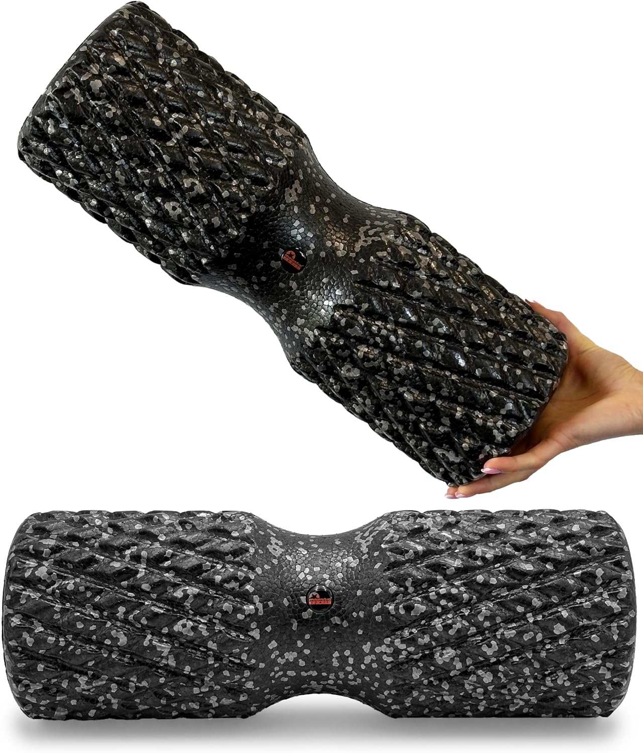 Faszienrolle – Massagerolle aus EPP-Schaum 42 cm x 15 cm. Ergonomisches Design für Rücken und Muskeln. Mittelhart, hypoallergen und geruchlos