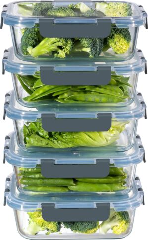 MFY 5er Set 1040 ml Meal Prep Boxen...