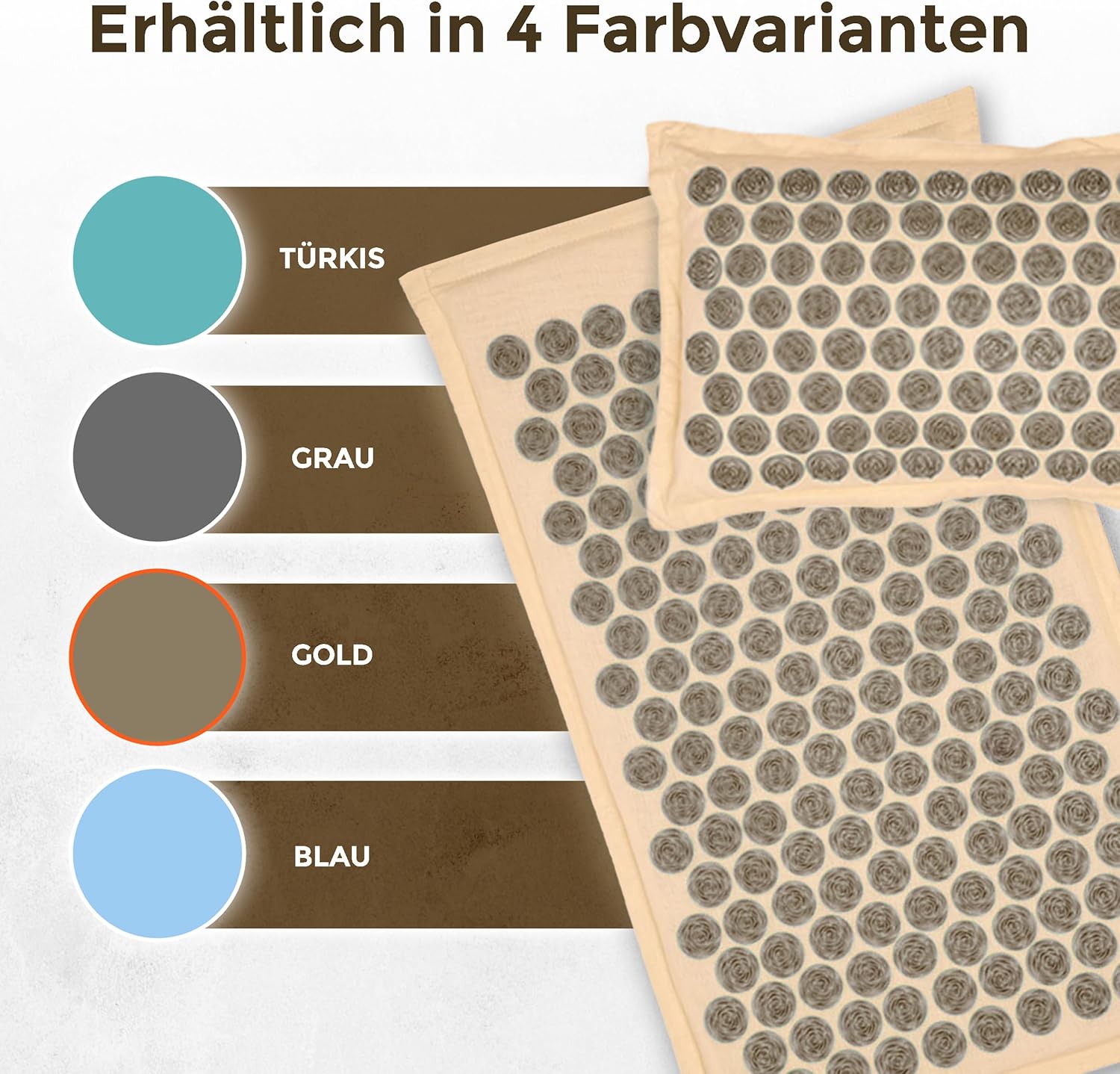 Fitleap Akupressurmatte mit Kissen + Tasche, Massagematte für wohltuende Entspannung und Stimulation, Akupunkturmatte zur Schmerzlinderung – Bild 6