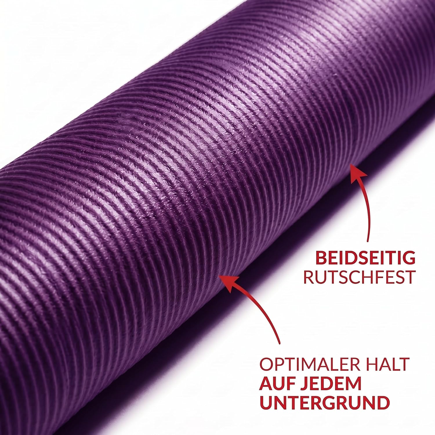 NRB Yogamatte 183 x 61 x 1,5 cm – extra dicke Fitnessmatte & Gymnastikmatte – rutschfest, gelenkschonend & langlebig – Pilatesmatte mit Tragegurt – Bild 2