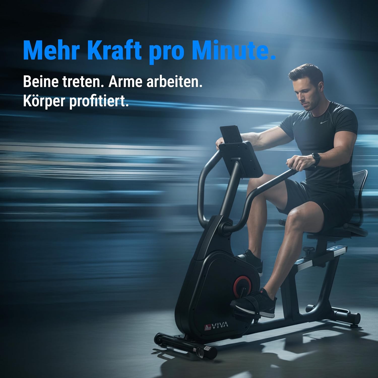 AsVIVA Recumbent Bike, Bluetooth (App-gesteuert), Handpulssensoren, integrierter Herzfrequenzmesser (inkl. Brustgurt), 16 computergesteuerte Stufen, ergonomischer Sitz (Rückenlehne). – Bild 9