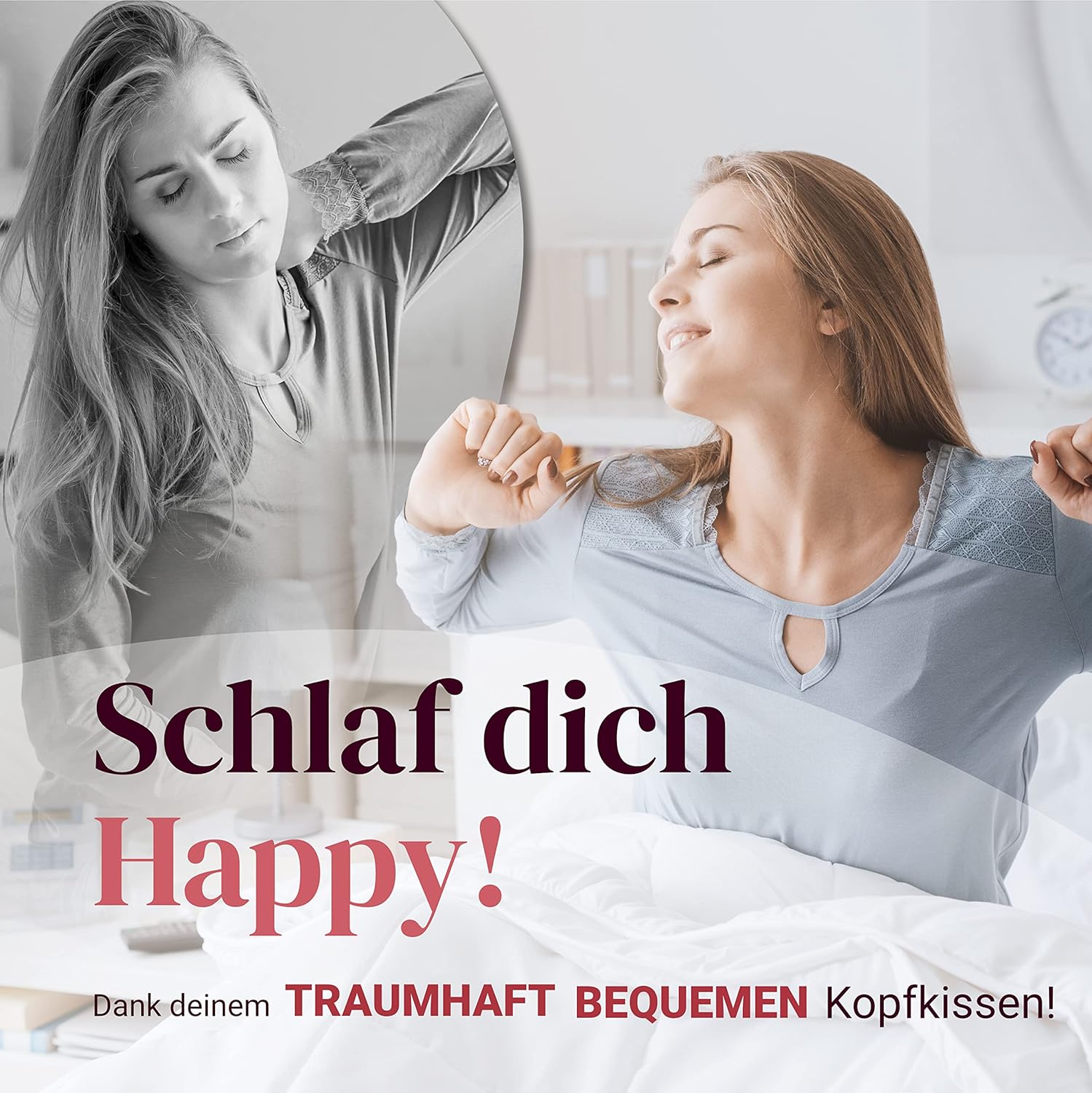 Nackenkissen 72 x 42 x 12 cm – Orthopädisches Kissen mit druckentlastendem Memory-Schaum, ergonomisches Kissen für Bauch-, Rücken- und Seitenschläfer. Kissen für Nackenprobleme – Bild 7