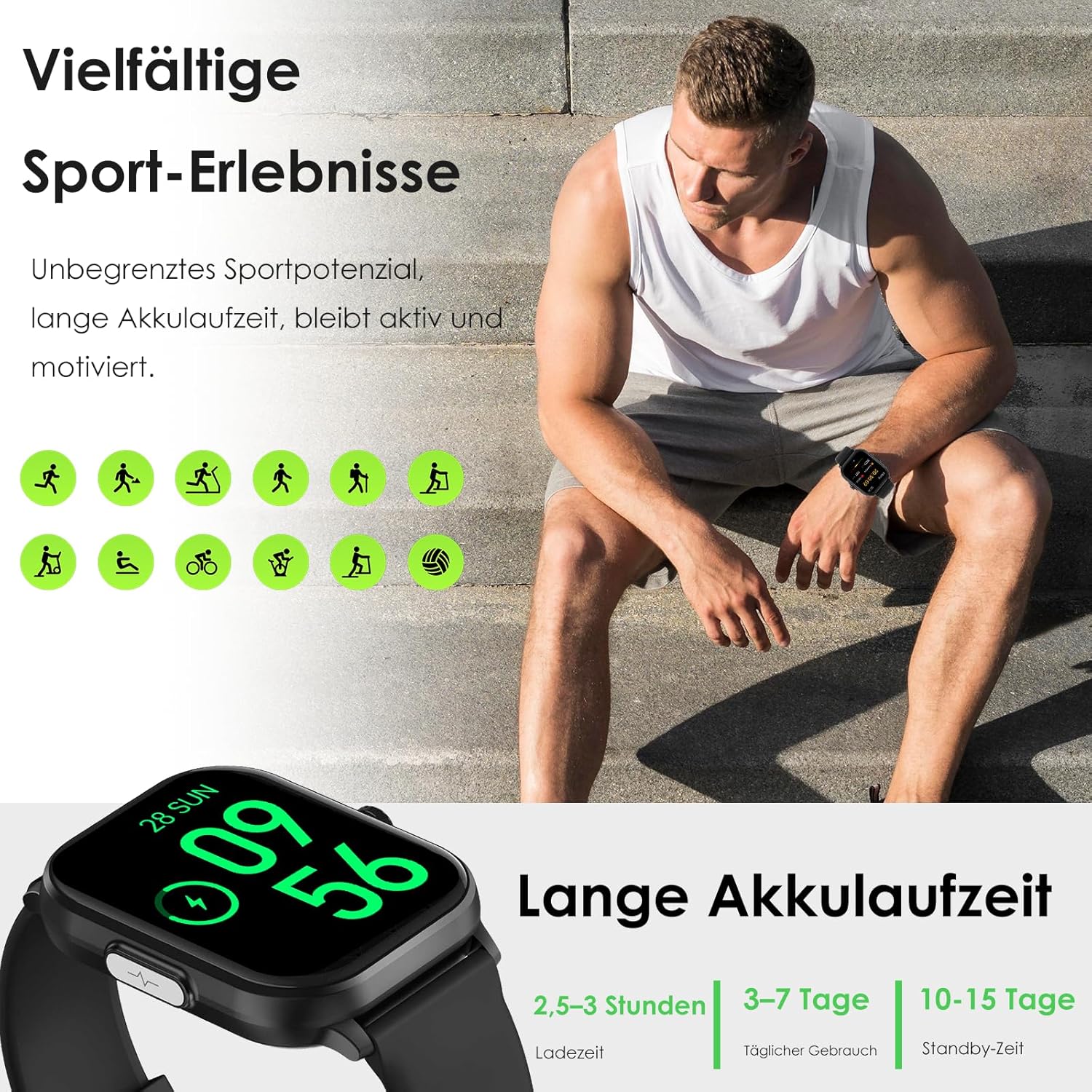YYKY Smartwatch 2.1 Wasserablauf-Smartwatch mit SOS-Funktion – Bild 6