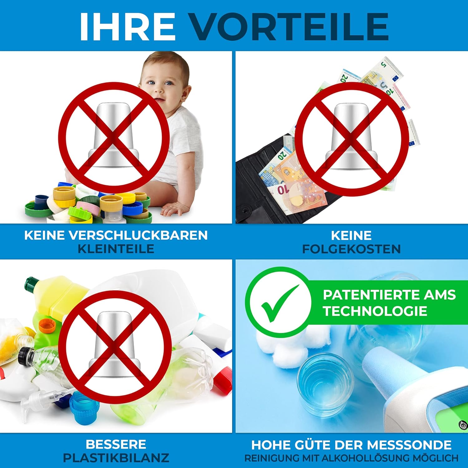 Grundig Fieberthermometer berührungslos Testsieger – Hochpräzises Fieber am Ohr, Stirn, Erwachsene, Kinder und Babys im Handumdrehen messen I mit Batterien I Thermometer Fieber Stirnthermometer Ohrthermometer – Bild 5