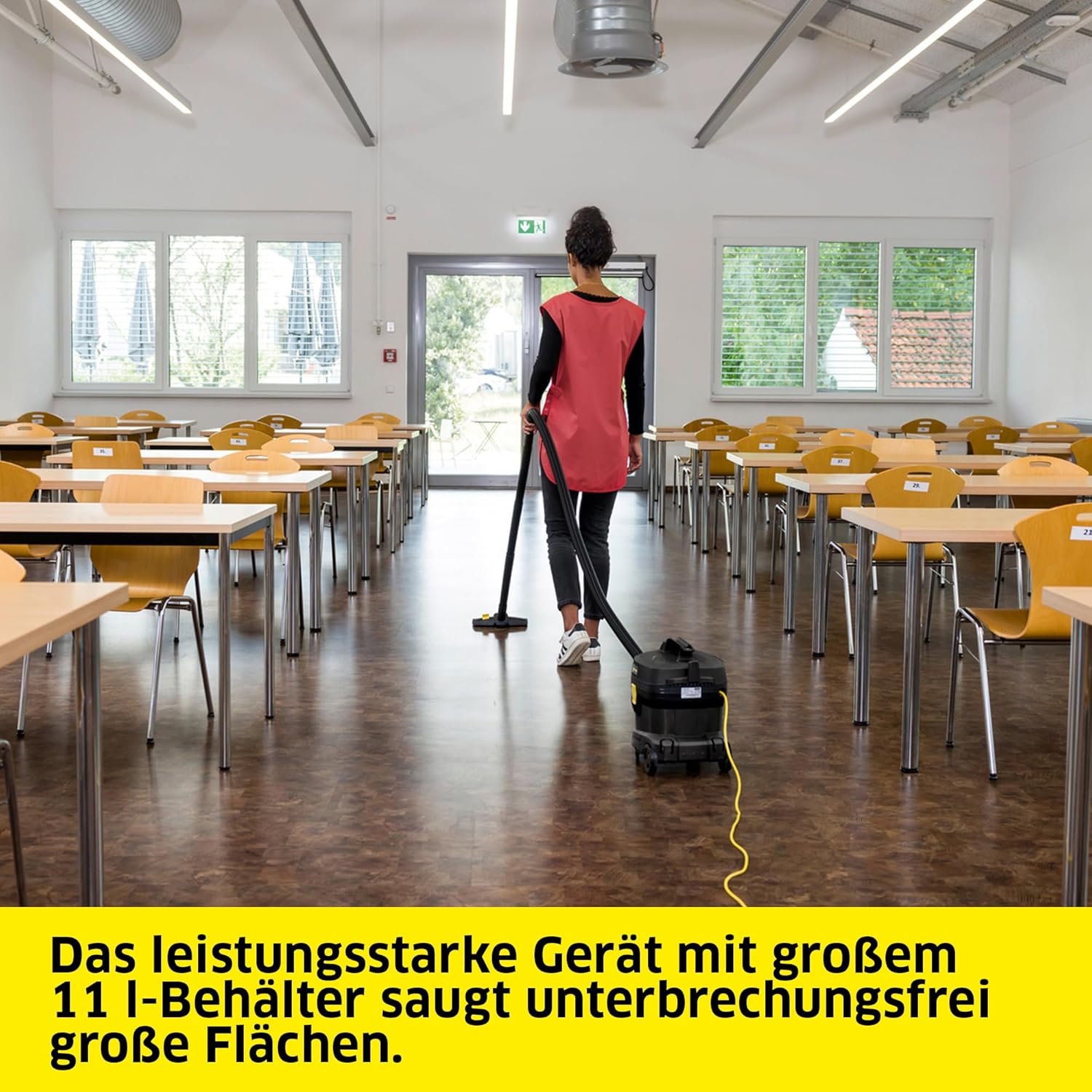 Kärcher Sauger T 11/1 Classic HEPA Re!Plast, leichter Staubsauger, Fassungsvermögen: 11 L, Leistung: 850 W, Schalldruckpegel: 61 db(A), Gewicht: 4,2 kg, Kabel: 7,5 m, HEPA 14-Filter, Behälter mit Rezyklat – Bild 3