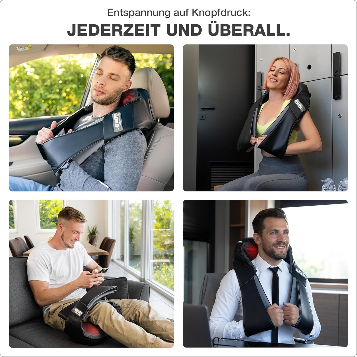 DONNERBERG Klopfy Entspannung für Ihren Rücken, Shiatsu- und Klopfmassage, Nackenmassagegerät mit Wärmefunktion, 7 Jahre Power-Motor-Garantie, TÜV Süd geprüft – Bild 7