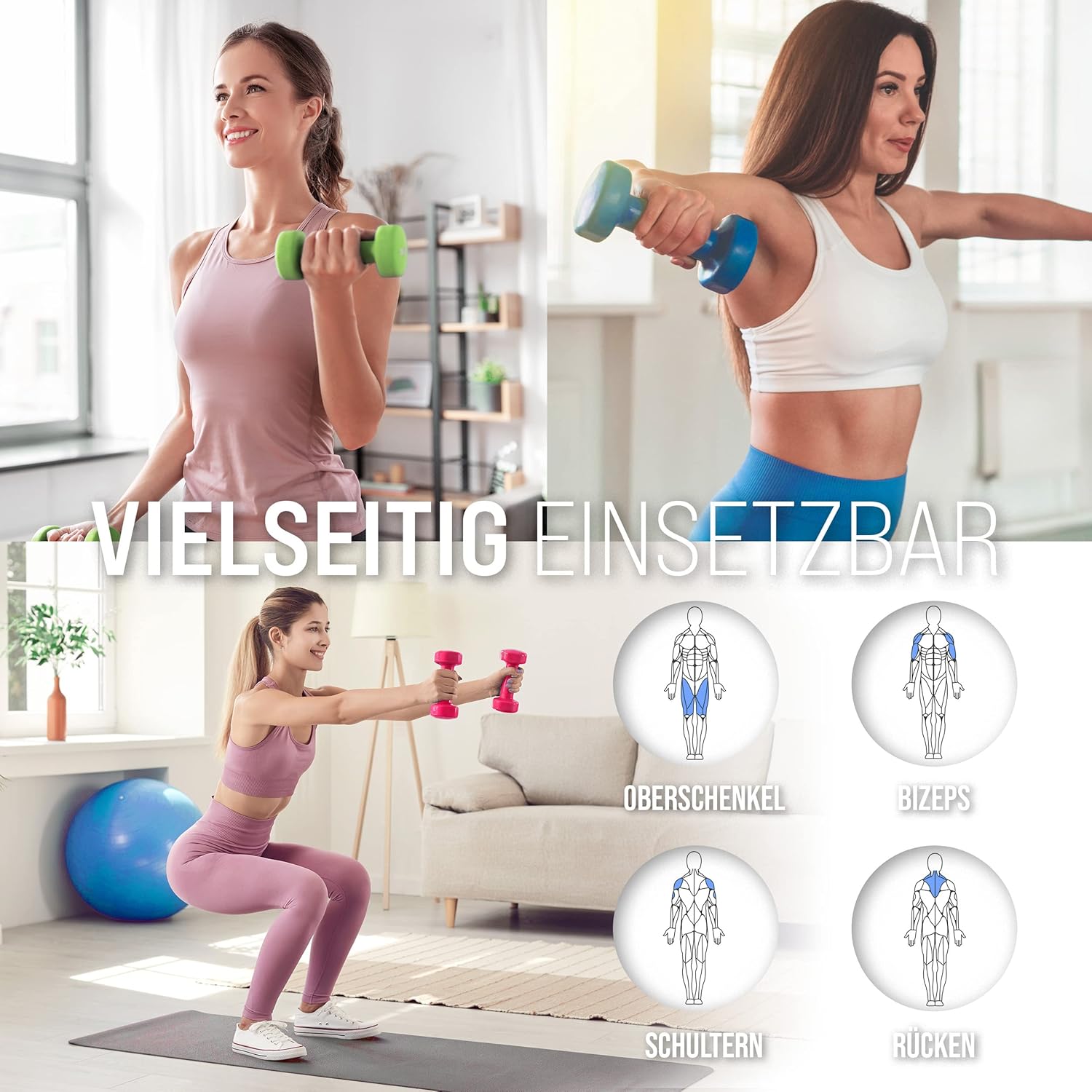 Apollo Hantelset Hantel | 2 Hanteln | 2er-Set | Gewichte für das Krafttraining | Hanteln 2er-Set | Fitnesshanteln für Damen und Herren | Hanteln | Hanteln | Hanteln | Hantelgewichte – Bild 6