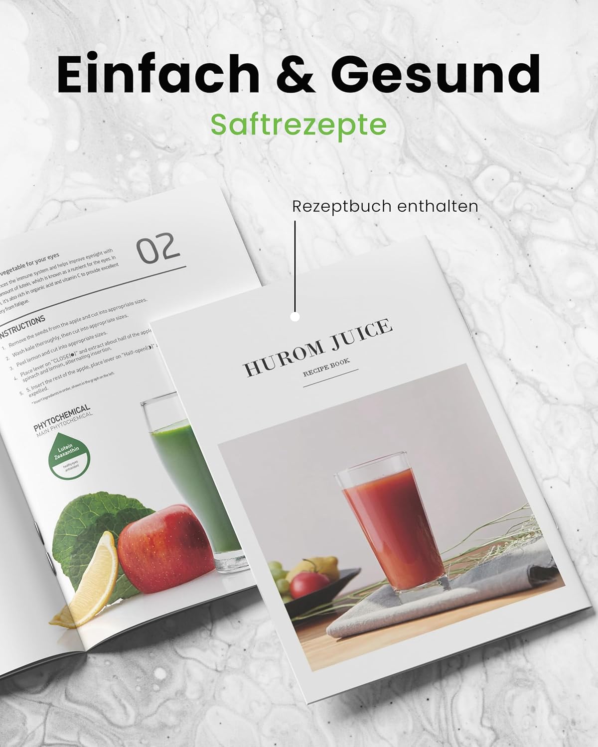 Hurom Slow Juicer | Entsafter für Gemüse und Obst | H320N | Elektrische Kaltpresse | Leiser Motor | Leicht zu reinigen mit großem Behälter und Siebfilter 2 L | 200 Watt | BPA-frei | Dunkelgrün – Bild 8