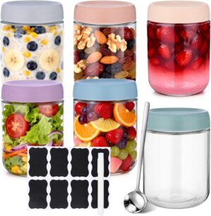 6 x Overnight Oats Gläser, 500 ml ...