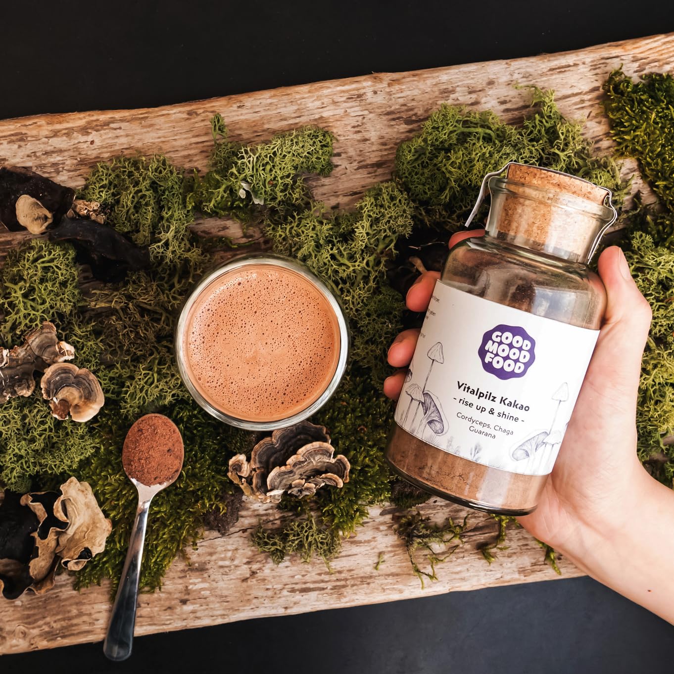 Goodmoodfood Bio-Vitalpilz Rohkakao Rise Up & Shine 180 g – Nachhaltig & Vegan – Energiequelle – Wellness & Gesundheit – Bild 3