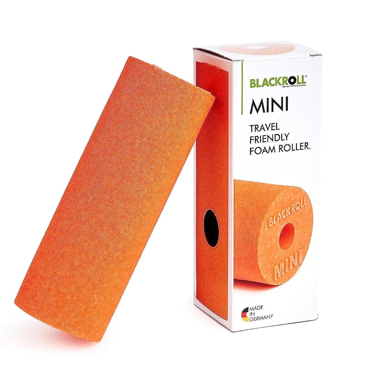 Blackroll Mini Foam Roller – der Klassiker. Der kleine Selbstmassageroller für Ihre Muskeln in verschiedenen Farben. (Orange).