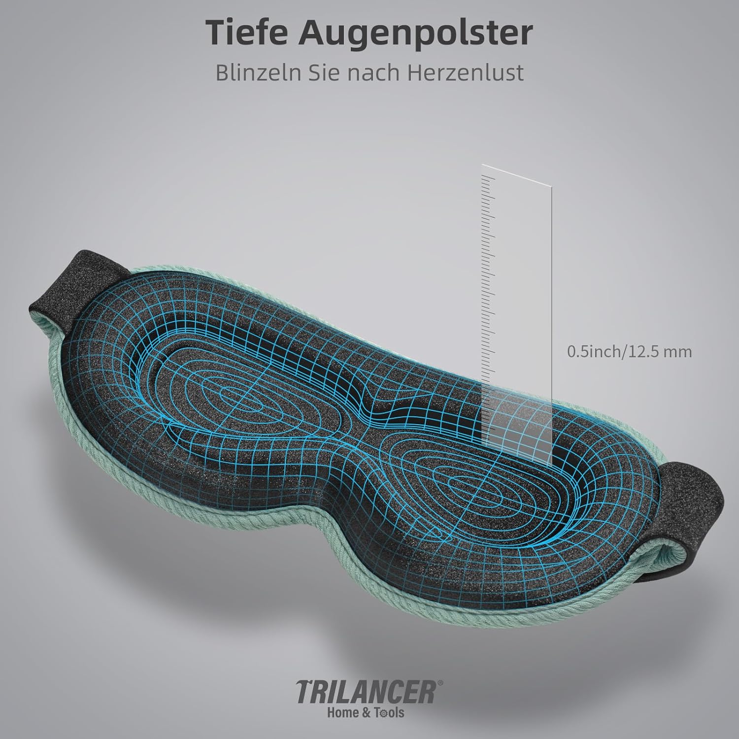 Trilancer 99,99 % lichtblockierende 3D-Schlafmaske für Männer und Frauen, ultraweiches und druckfreies Design, Augenmaske für Seitenschläfer, Nickerchen, Meditation, Reisen und Schlafzimmer – Bild 6