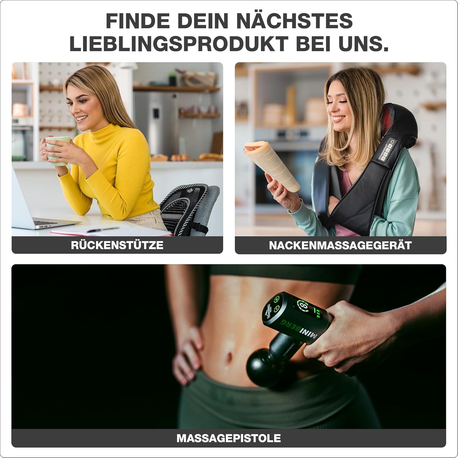 DONNERBERG Klopfy Entspannung für Ihren Rücken, Shiatsu- und Klopfmassage, Nackenmassagegerät mit Wärmefunktion, 7 Jahre Power-Motor-Garantie, TÜV Süd geprüft – Bild 8