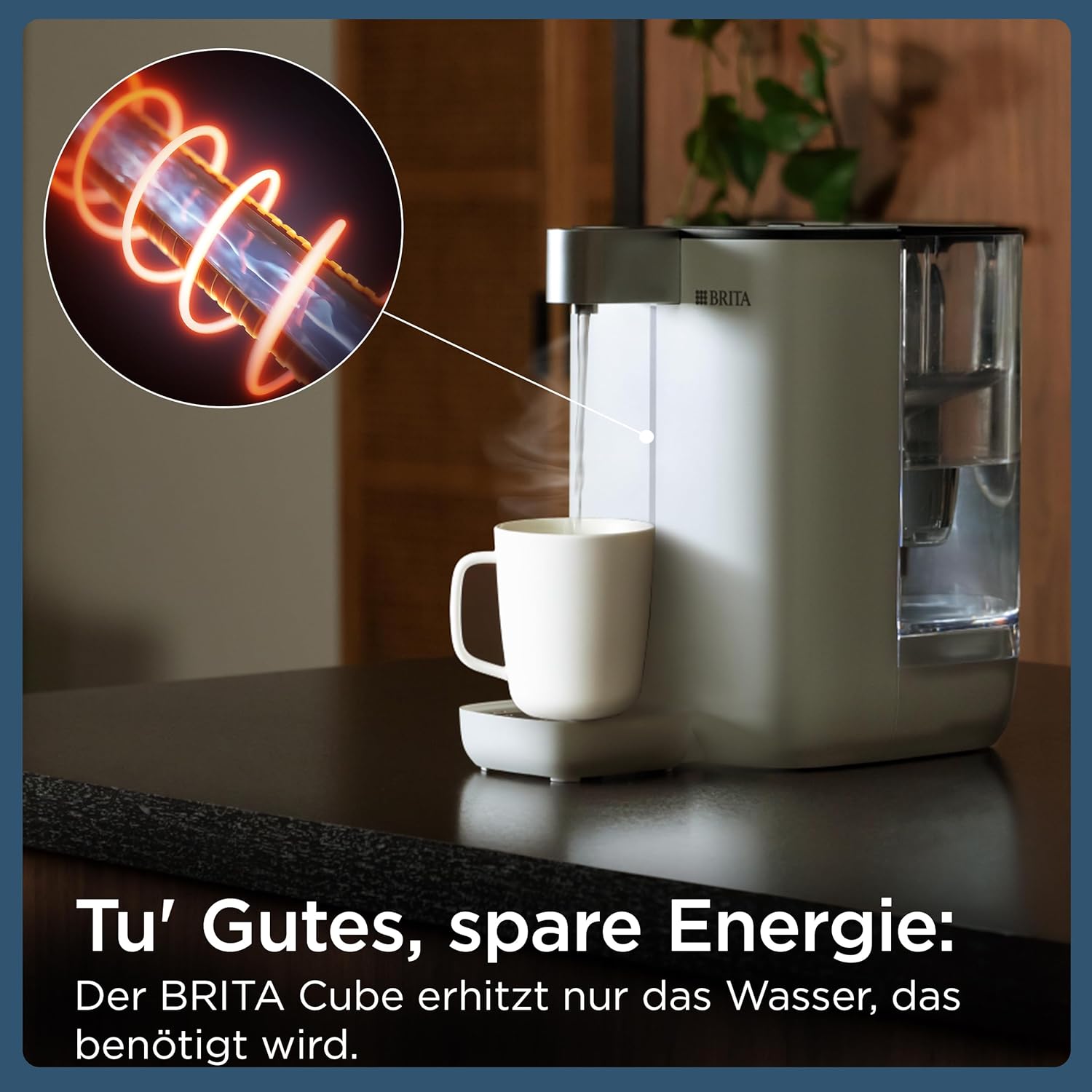 BRITA Cube Heißwasserspender – Wasserspender für Zuhause (4 l) weiß – mit UV-C-Technologie, inklusive Maxtra Pro Extra Kalkschutz-Wasserfilterkartusche – Bild 4
