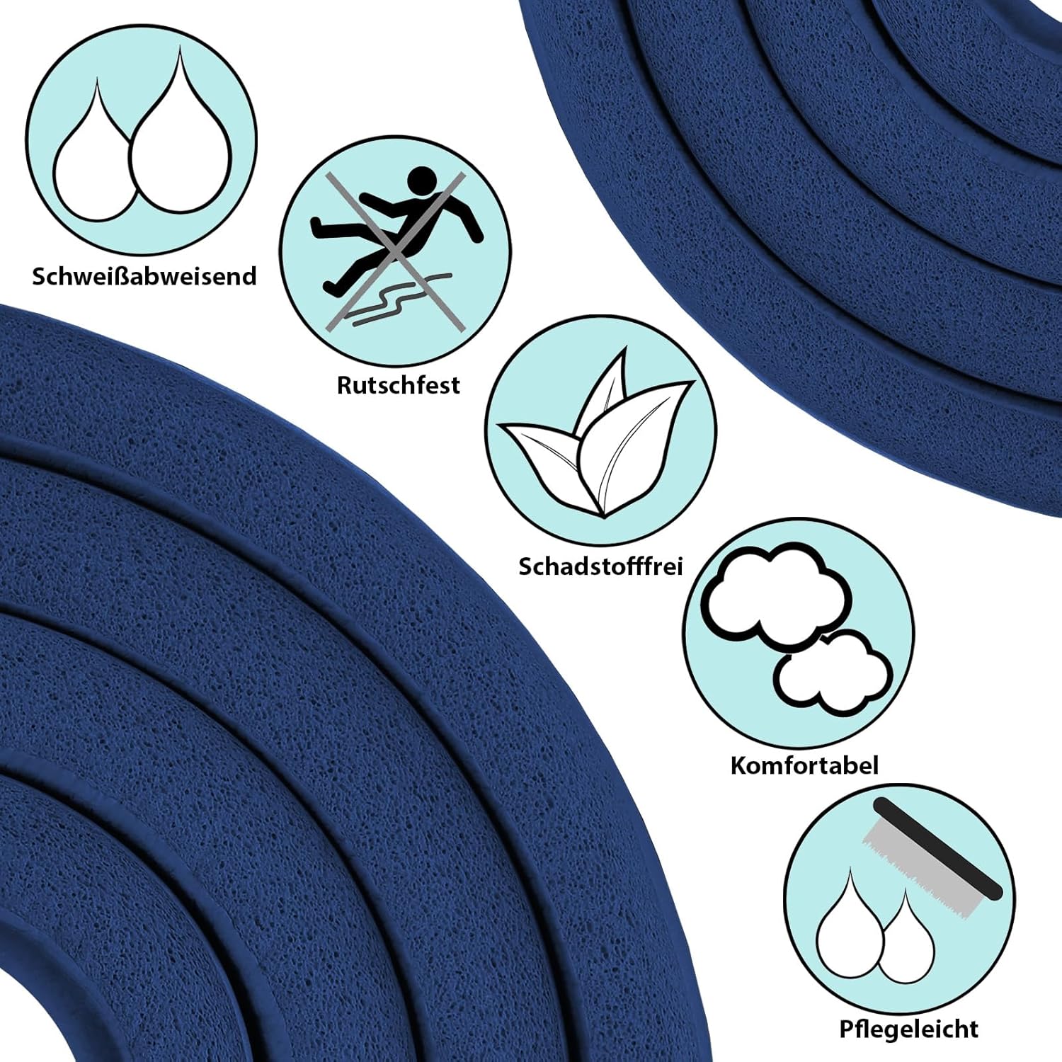ALPIDEX Yogamatte extra dick 1,5 cm, Gymnastikmatte, 3 Größen, E-Book, rutschfest, phthalatfrei, Fitnessmatte, Gymnastik, Pilates, Sport, Physio, HIIT, Yoga, Trainingsmatte, Schlafmatte – Bild 2