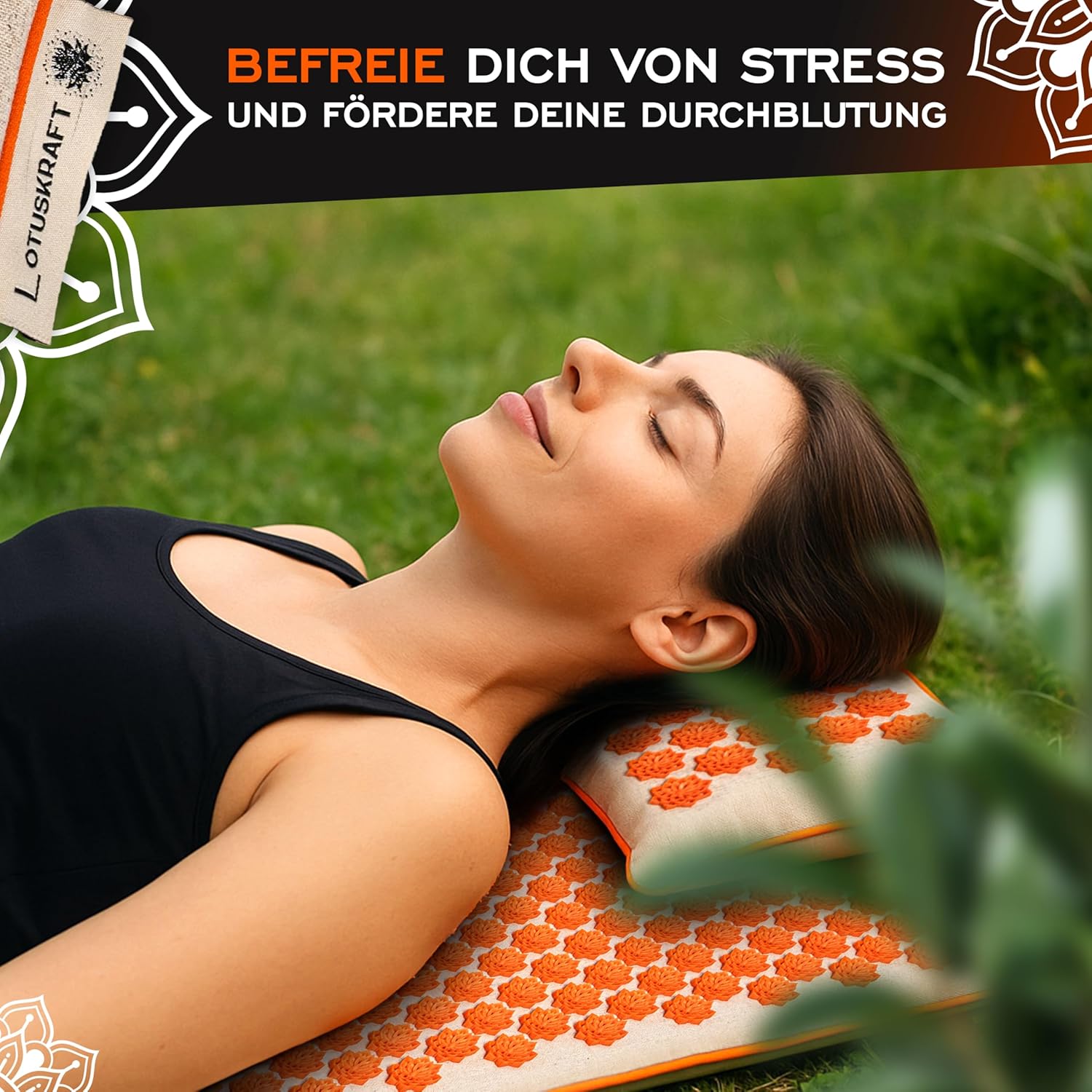 5-in-1 Akupressurmatten-Set mit Kissen, Ganzkörper-Akupunkturmatte zur Entspannung im Rücken, Nacken und Füßen, Nagelmatte, Stachelmatte, Fakirmatte, Akupressurmatte, Entspannungsmatte, XXL – Bild 7