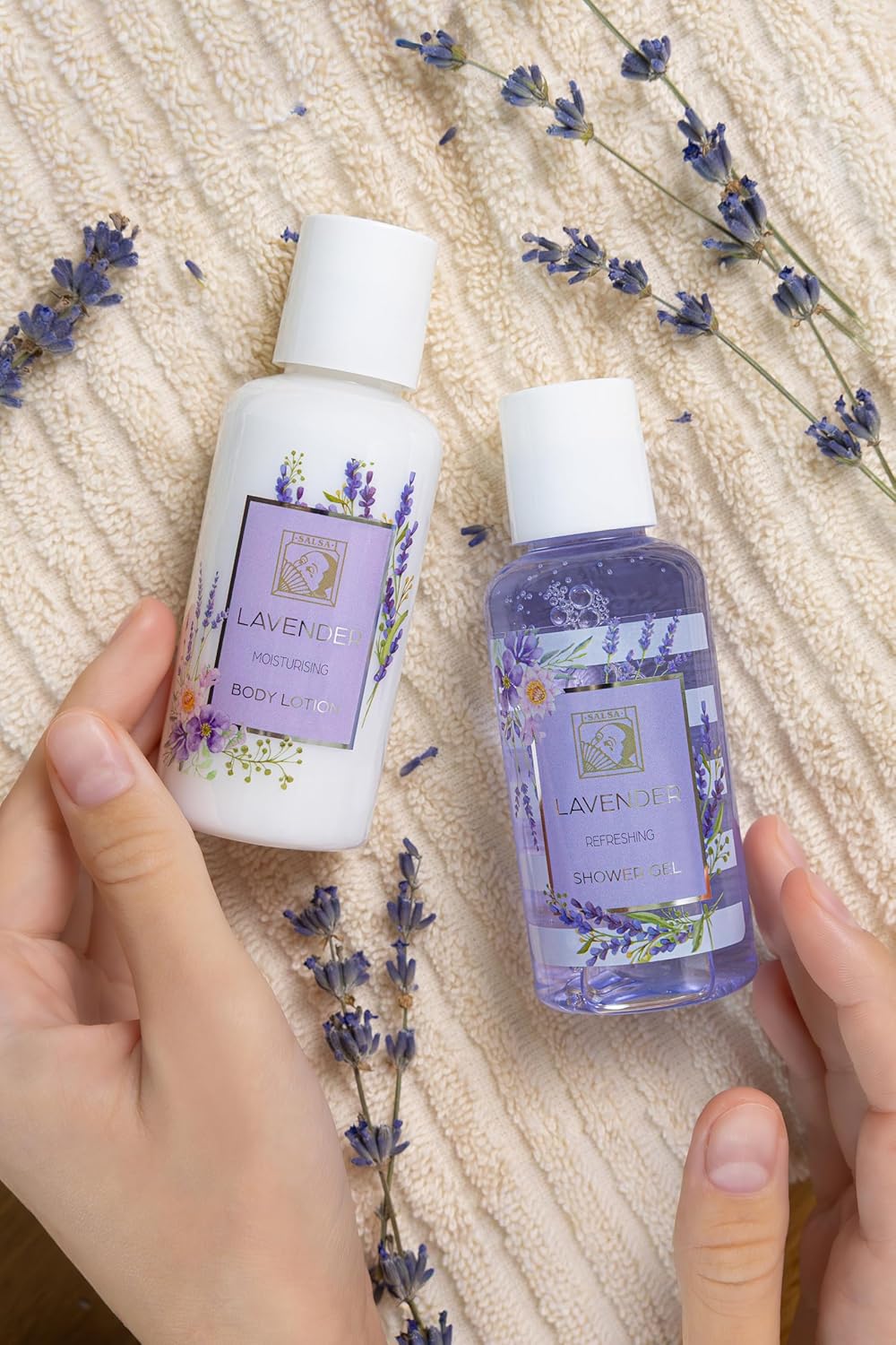 Accentra – Duschset Damen Geschenkset Lavendel in schöner Geschenkbox – 2-teiliges Pflegeset mit Duschgel und Bodylotion – Wellness-Geschenkset zum Geburtstag, Valentinstag, Muttertag und Geburtstag – Bild 9