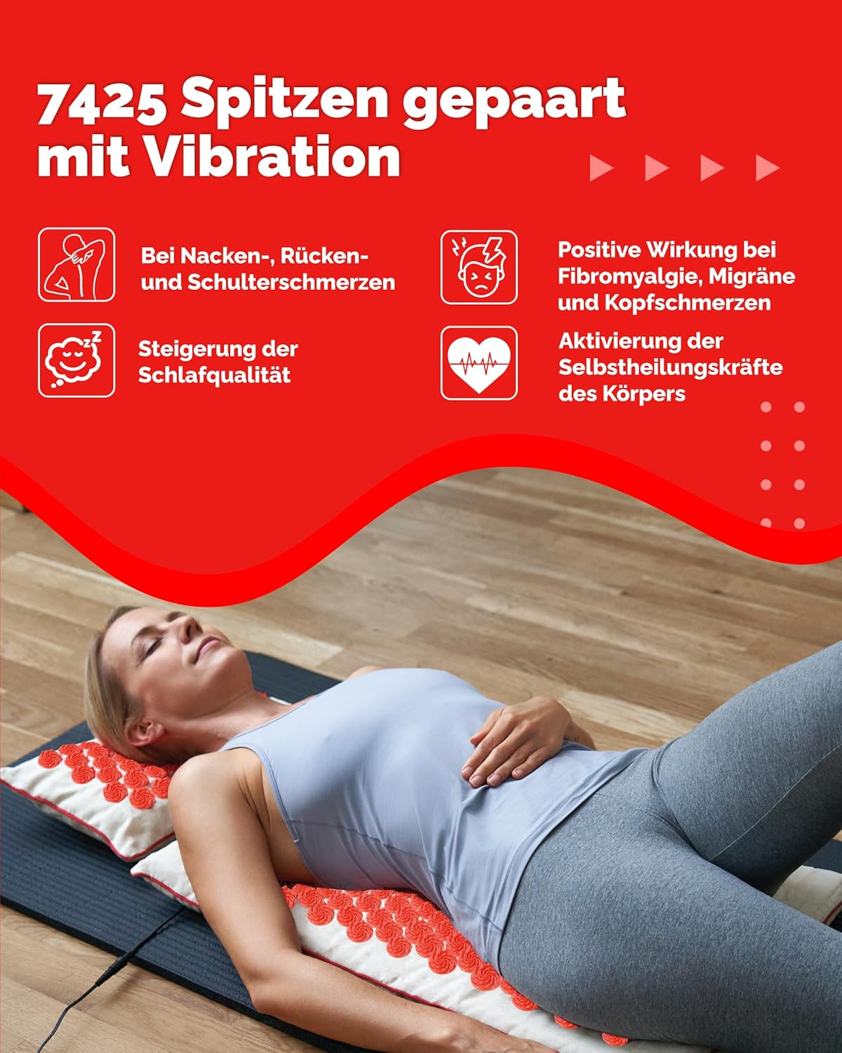 OrthoMatte Akupressurmatte mit Vibrationsfunktion von OrthoMechanik – Bild 5