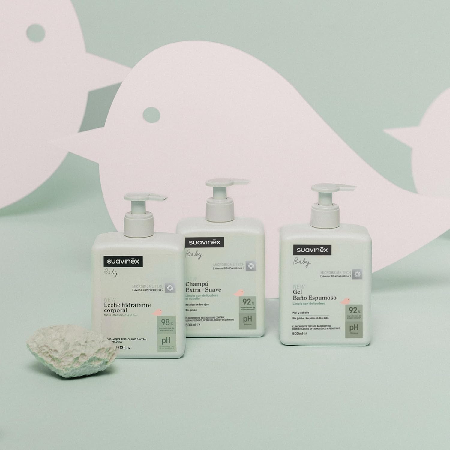 Suavinex, extra mildes Shampoo für Babys, weiches und glänzendes Haar, kein Juckreiz in den Augen, keine Tränen, keine Seife, geeignet für empfindliche Haut, 92 % natürliche Inhaltsstoffe mit – Bild 8