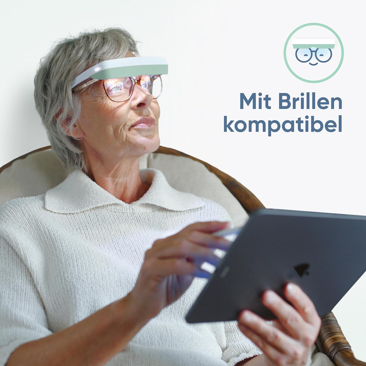 Luminette 3 Lichttherapiebrille – Tragbare Tageslichtlampe gegen Schlafprobleme, Winterdepression, Jetlag – Natürliche Sonnenlichttherapie – Über 300.000 zufriedene Benutzer – Bild 5