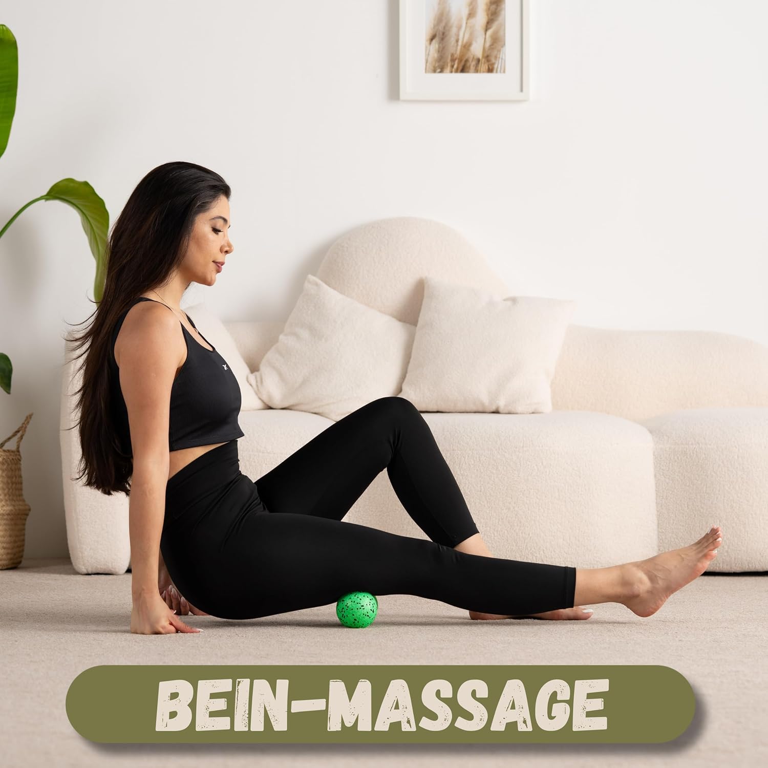 MSLemberg Faszienball Duoball – Massageball zur Selbstmassage der Faszien – Massage für Rücken, Nacken, Schultern, Beine und Wirbelsäule – Ball Twin Peanut Faszienroller kleiner Doppelball – 8 x 16 cm – Bild 5