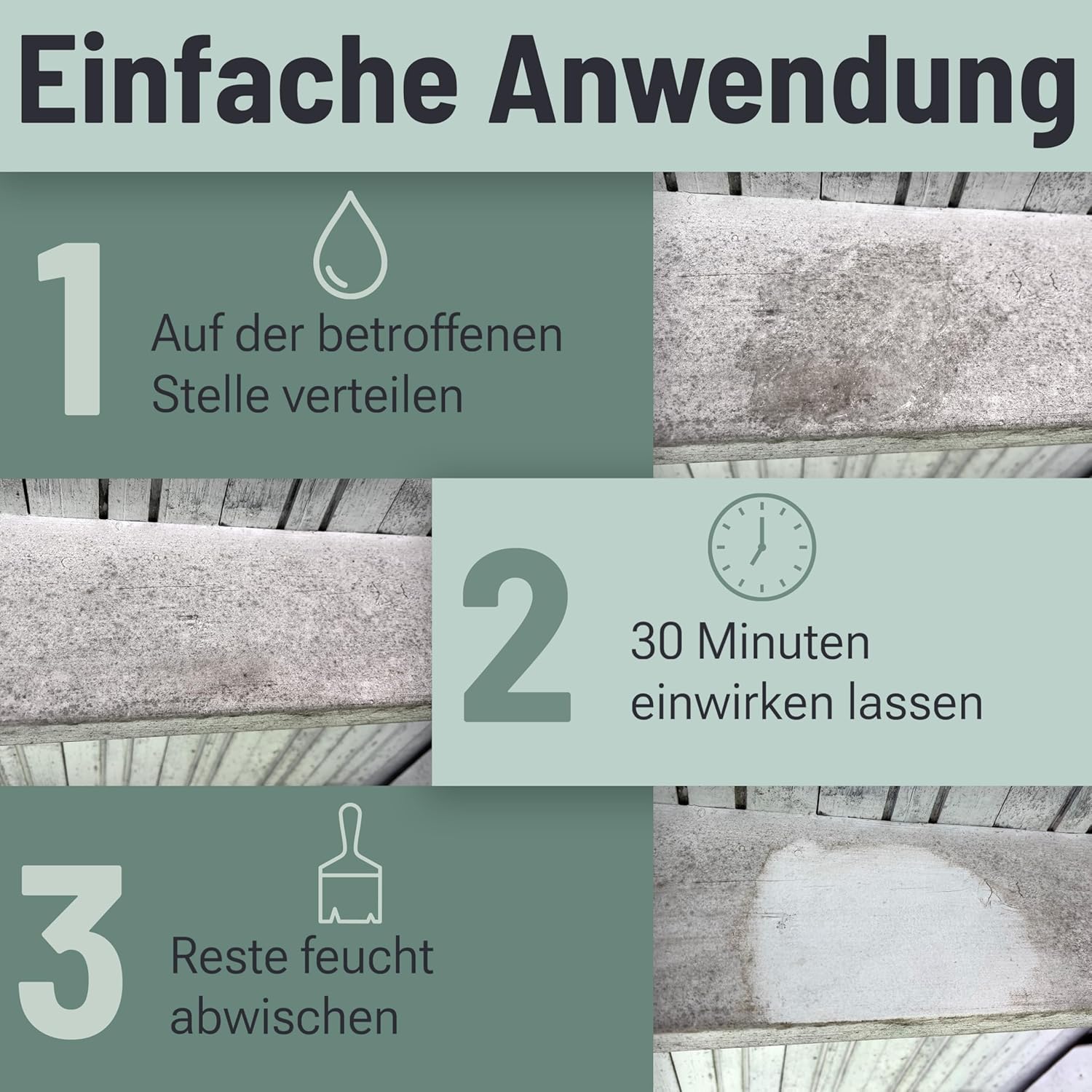 Schimmelentferner-Gel mit Sofortwirkung, ohne schädlichen Sprühnebel, lange Einwirkzeit für Tiefenreinigung, Schimmelentferner Wand, Badezimmer, Küche, Fugen, Waschmaschine (100 ml) – Bild 6
