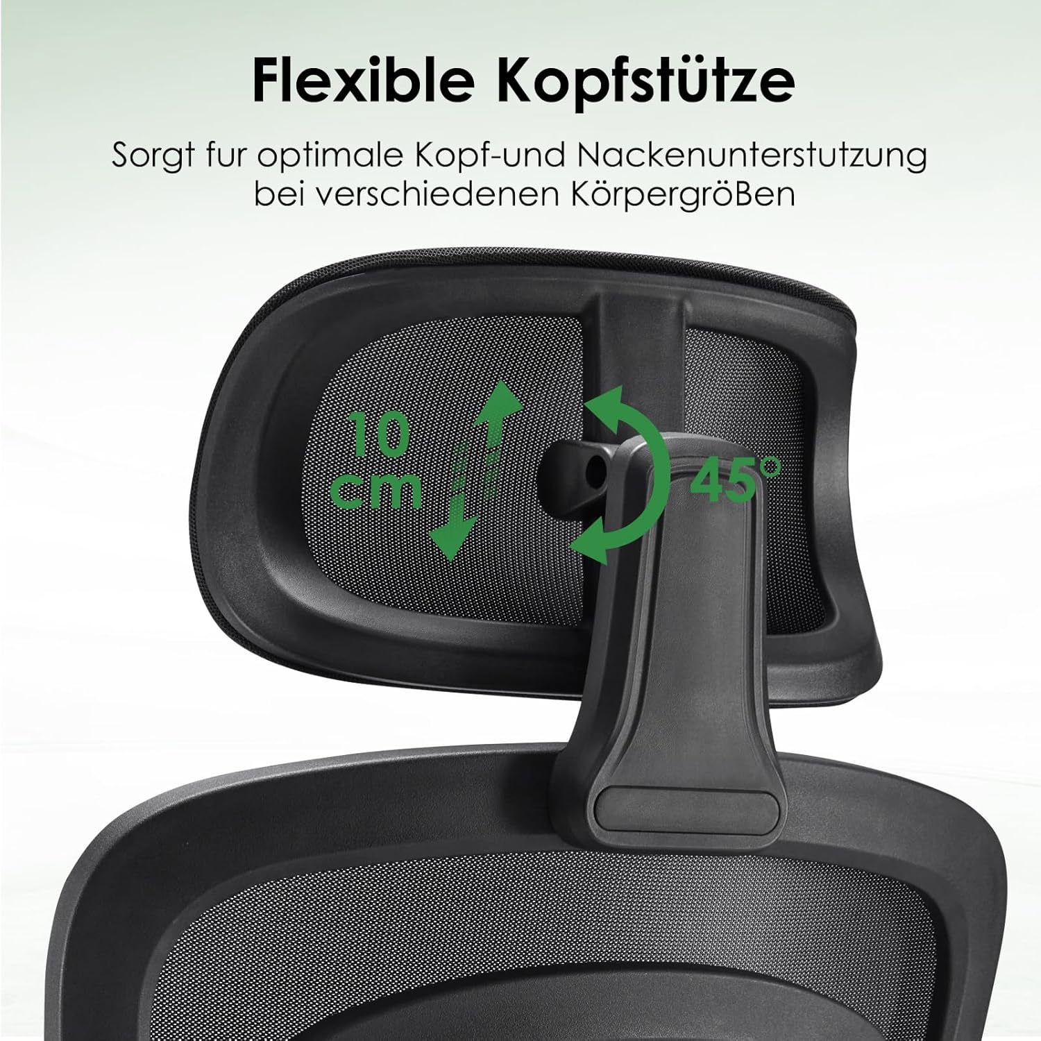 Farini Ergonomischer Stuhl, Büro-Computerstuhl mit Rollen, Schreibtisch für bequemes Heimbüro, höhenverstellbarer Chefsessel, Bürostuhl mit Kopfstütze – Bild 7