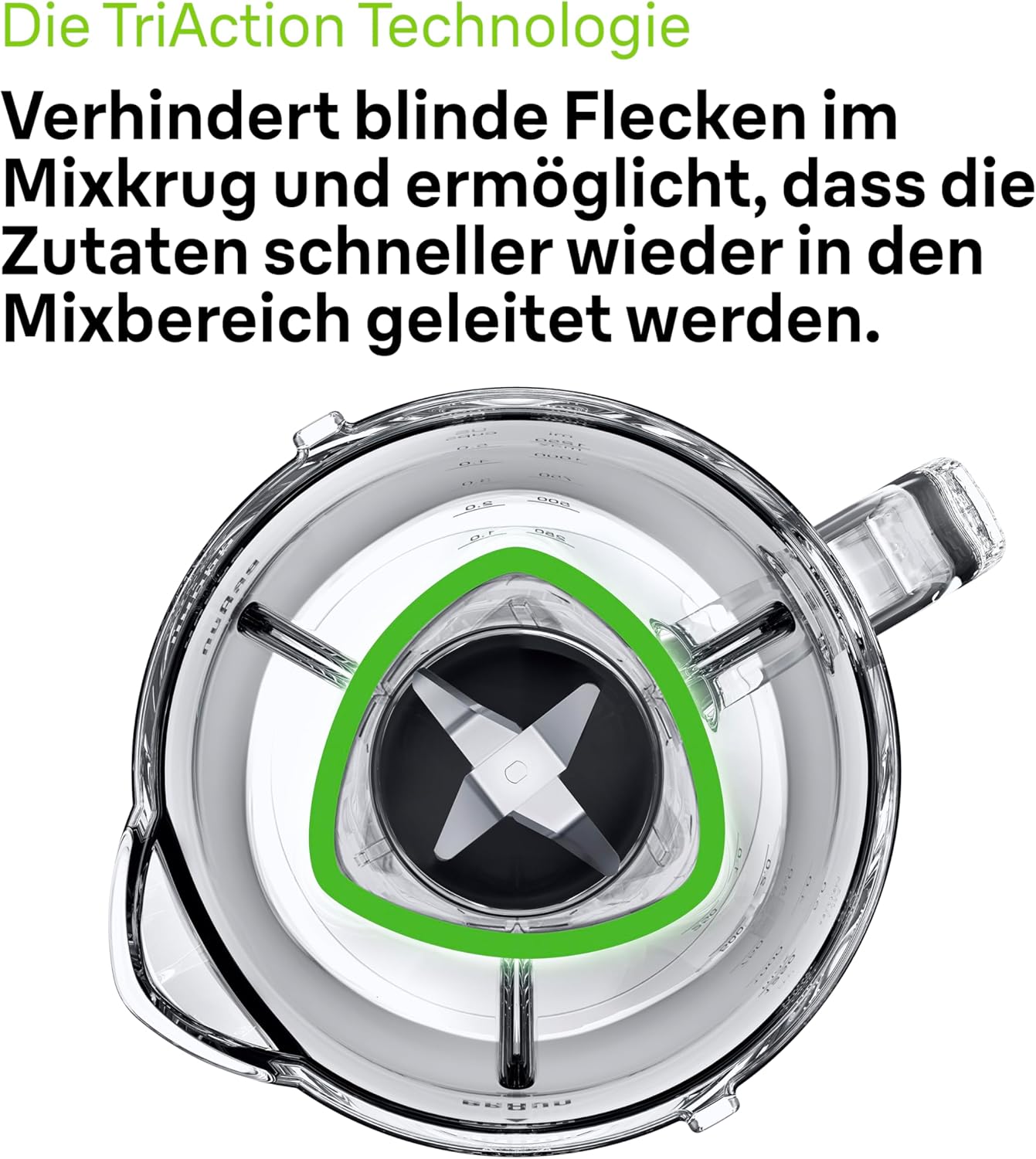 Braun PowerBlender 1 Stabmixer mit dreieckigem Glaskrug, 2 Geschwindigkeiten, Eis-Crush-Funktion, JB1050WH, 600 W, Weiß – Bild 5