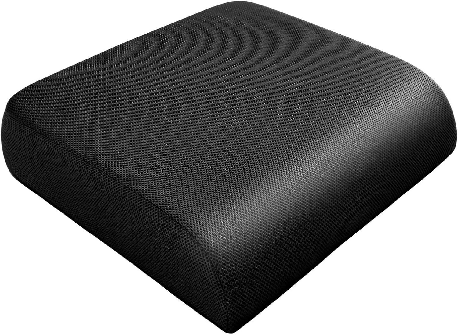 YOUFI Großes Sitzkissen, 10,5 cm, dicker Memory-Schaum für Bürostuhl, mit Kühlgel für Ischias, Steißbein, Rücken, dickes Kissen, 48 x 45 x 10,5 cm (schwarz)