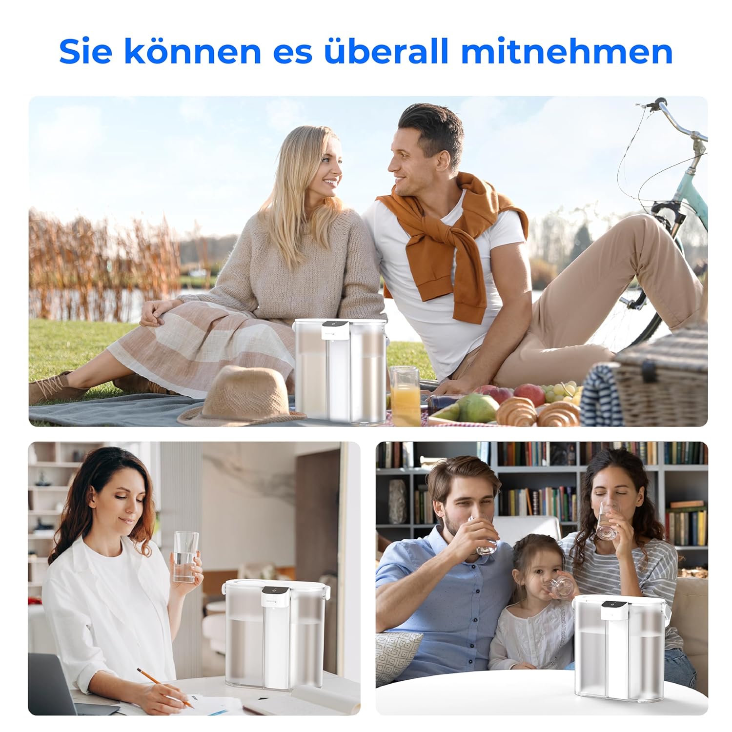 Waterdrop Elektrischer Wasserfilterkrug für Kühlschrank mit 3-Monats-Filter, Aufsatz-Wasserfiltersystem, reduziert Chlor, Blei, Quecksilber, PFAS, PFOA/PFOS-Reduzierung, 757 Liter, Weiß – Bild 8