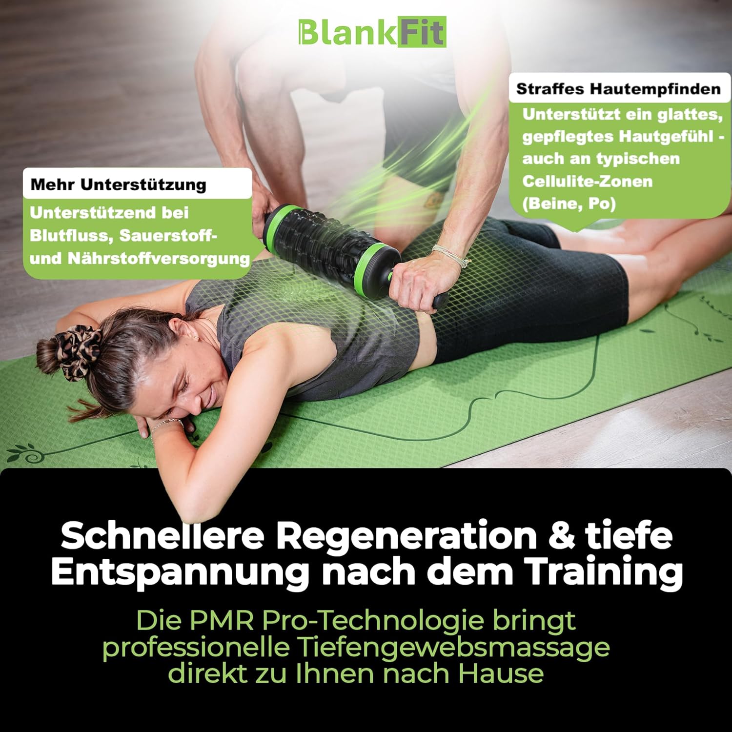 Elektrische Faszienrolle, Massagegerät Ganzkörper, Rollenmassagegerät, Anti-Cellulite, 5 in 1 + Freisprechstation, Tiefengewebe, 5 Stufen, Faszien, Stoßwellentherapie – Bild 3