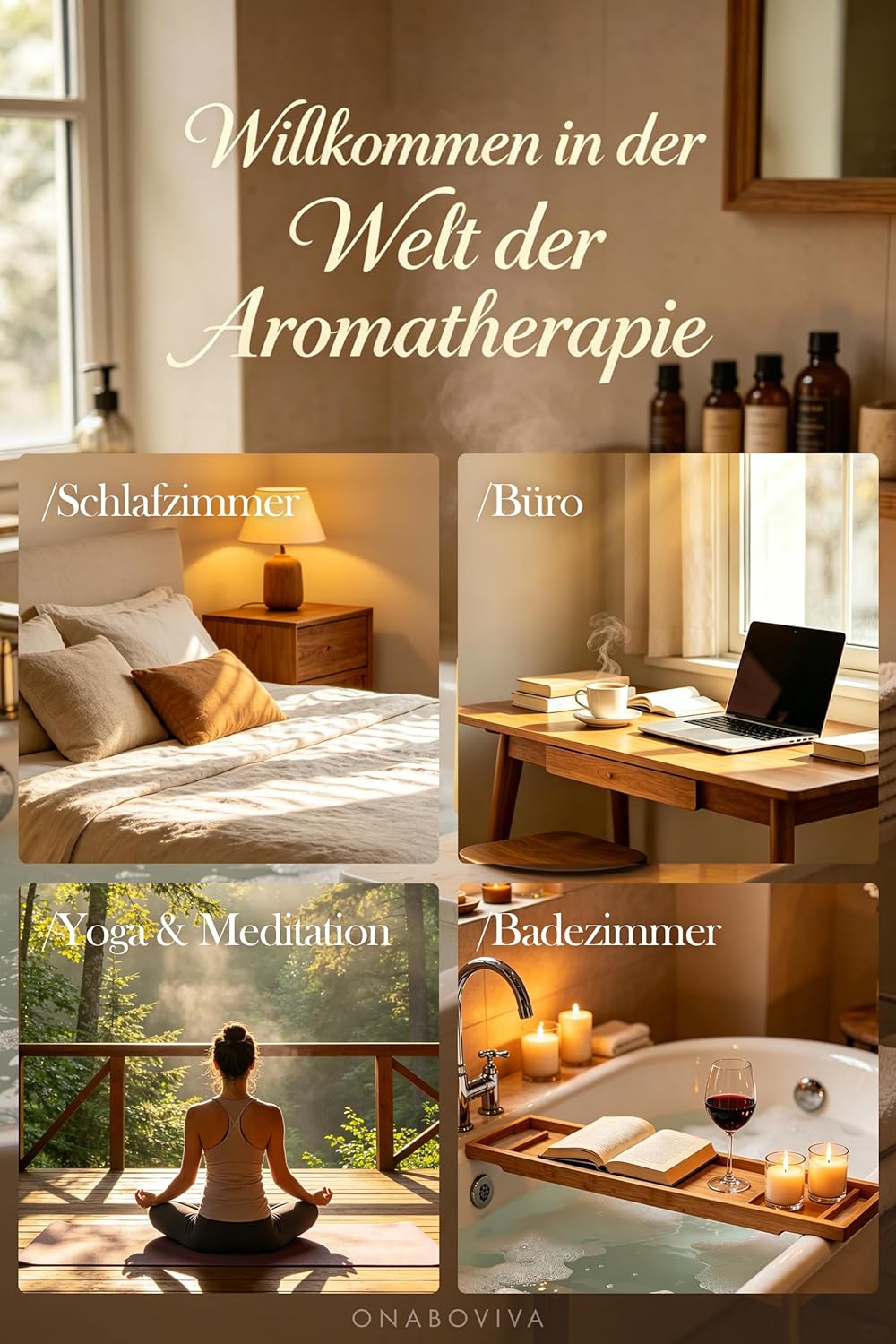 Aromadiffusor – Ultraschalldiffusor mit Befeuchtung und Wellness-Licht aus handgefertigter Keramik, automatische Abschaltung, BPA-frei, geräuscharme Konstruktion, ideal für Schlafzimmer, Büro und als Geschenk – Bild 9