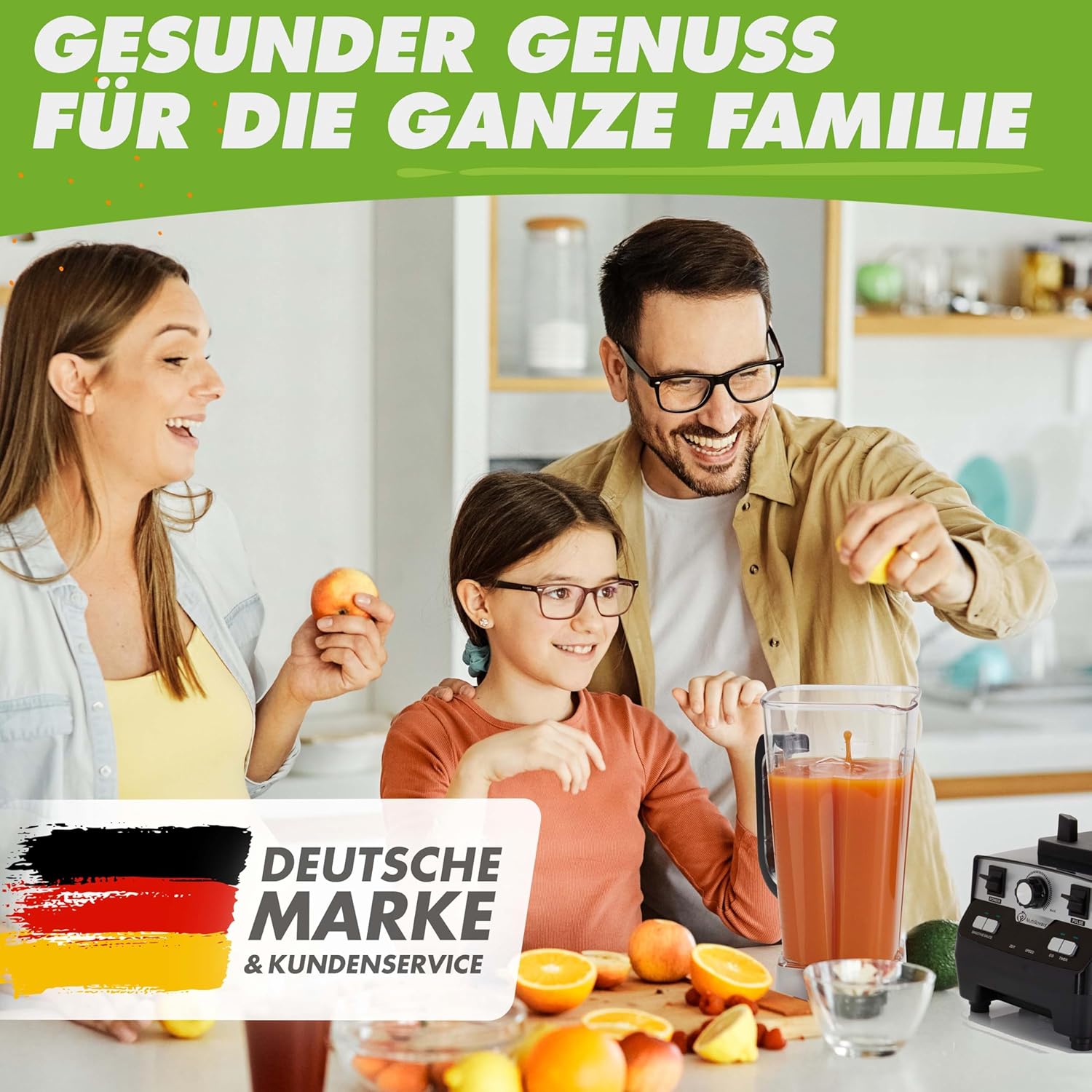 Nutrilovers Nutri Blender Max Hochleistungsmixer 2000 W, Hochleistungs-Smoothie-Maker, Profi-Mixer – 2 l Tritan, BPA-frei, 9 Stufen, digitaler Timer mit Smoothie-Rezeptbuch – Bild 7