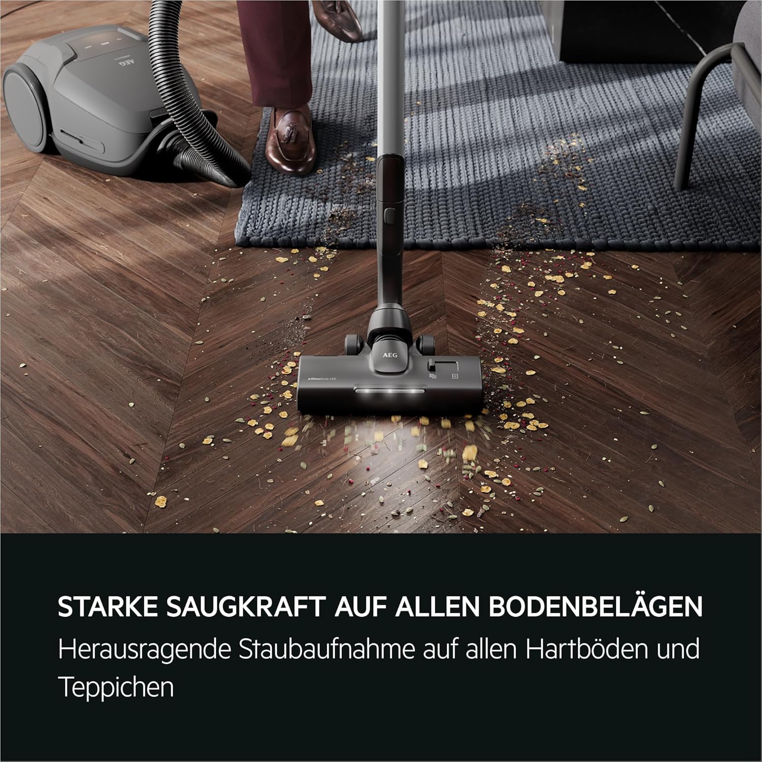 AEG Animal 8000 Staubsauger mit Beutel, Testsieger der Stiftung Warentest, hohe Saugleistung, Auto-Modus, 48 % recycelter Kunststoff, Tierhaardüse, HEPA-Filtration, 12 m, LED-Licht, AB81A2DG – Bild 4
