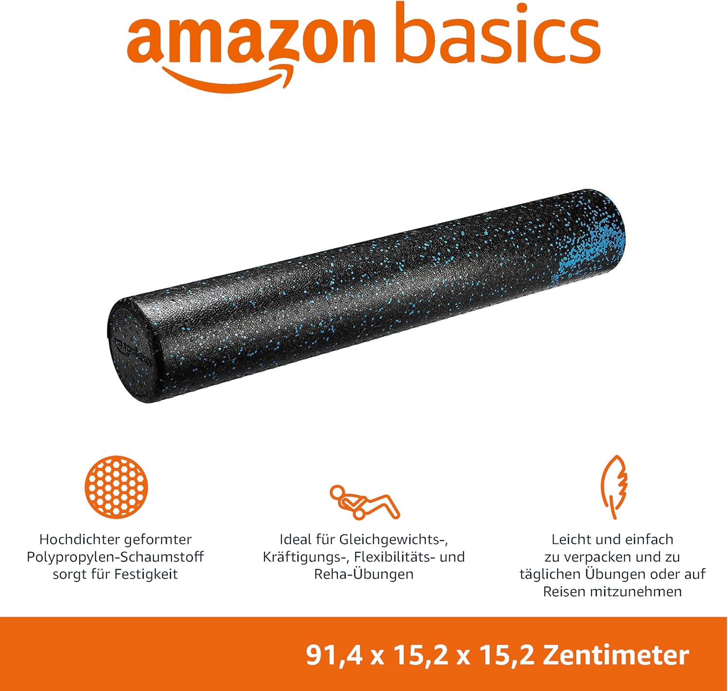 Fitnessrolle aus hochdichtem Schaumstoff von AmazonBasics – Bild 2