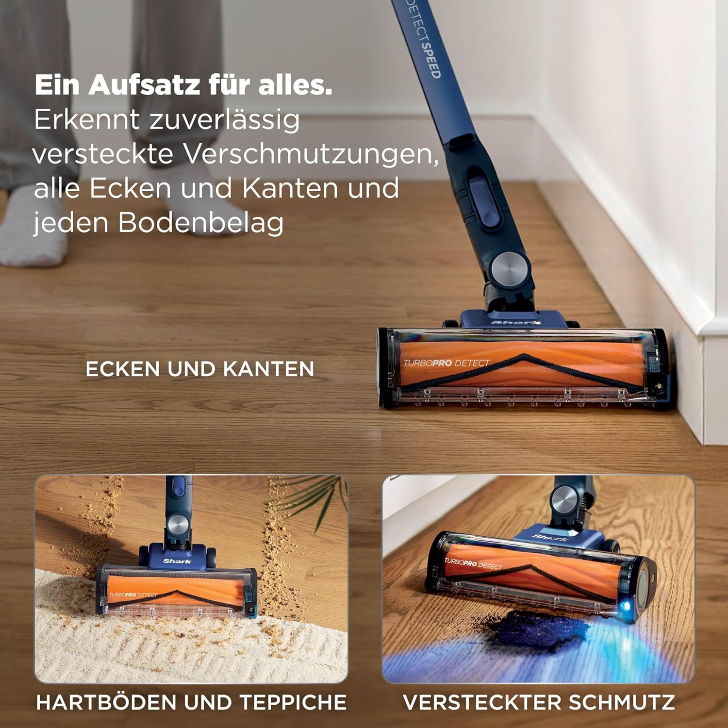 Shark Detect Speed Clean & Empty Pet Pro Akku-Staubsauger, Rückwärtsreinigung, bis zu 60 Minuten Laufzeit, inklusive selbstentleerender Ladestation und Tierhaaraufsatz, Salbeigrau IA3241EUT – Bild 10