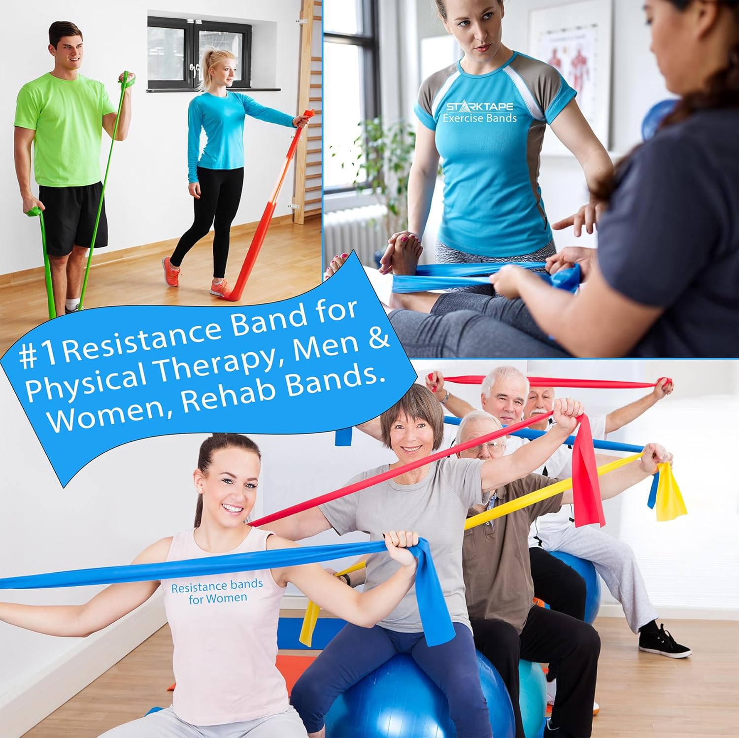 Widerstandsbänder, latexfrei – von 2,5 Metern bis 46 Metern Länge, professionelle Fitnessbänder für Heimtraining, Physiotherapie, Pilates, Krafttraining und Rehabilitation – Bild 5