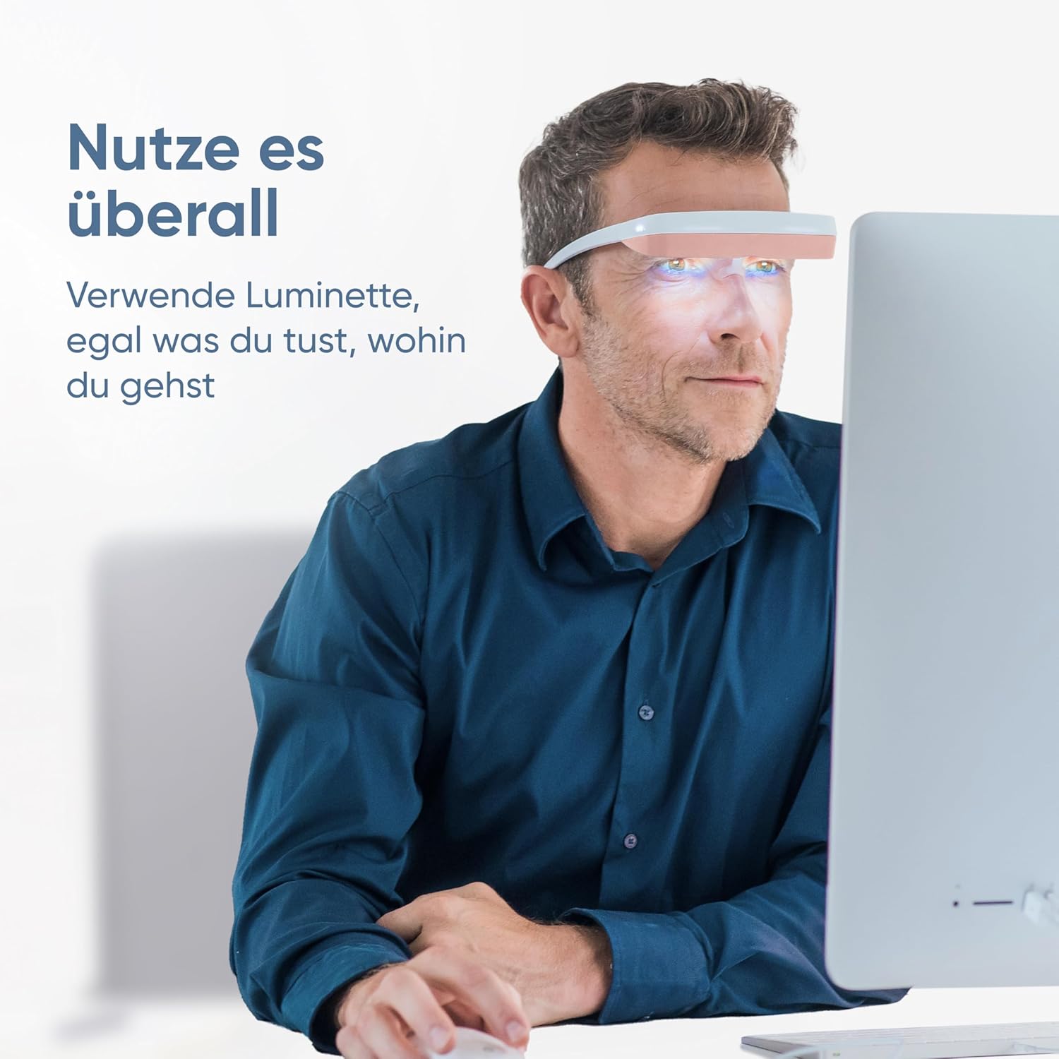 Luminette 3 Lichttherapiebrille – Tragbare Tageslichtlampe gegen Schlafprobleme, Winterdepression, Jetlag – Natürliche Sonnenlichttherapie – Über 300.000 zufriedene Benutzer – Bild 4