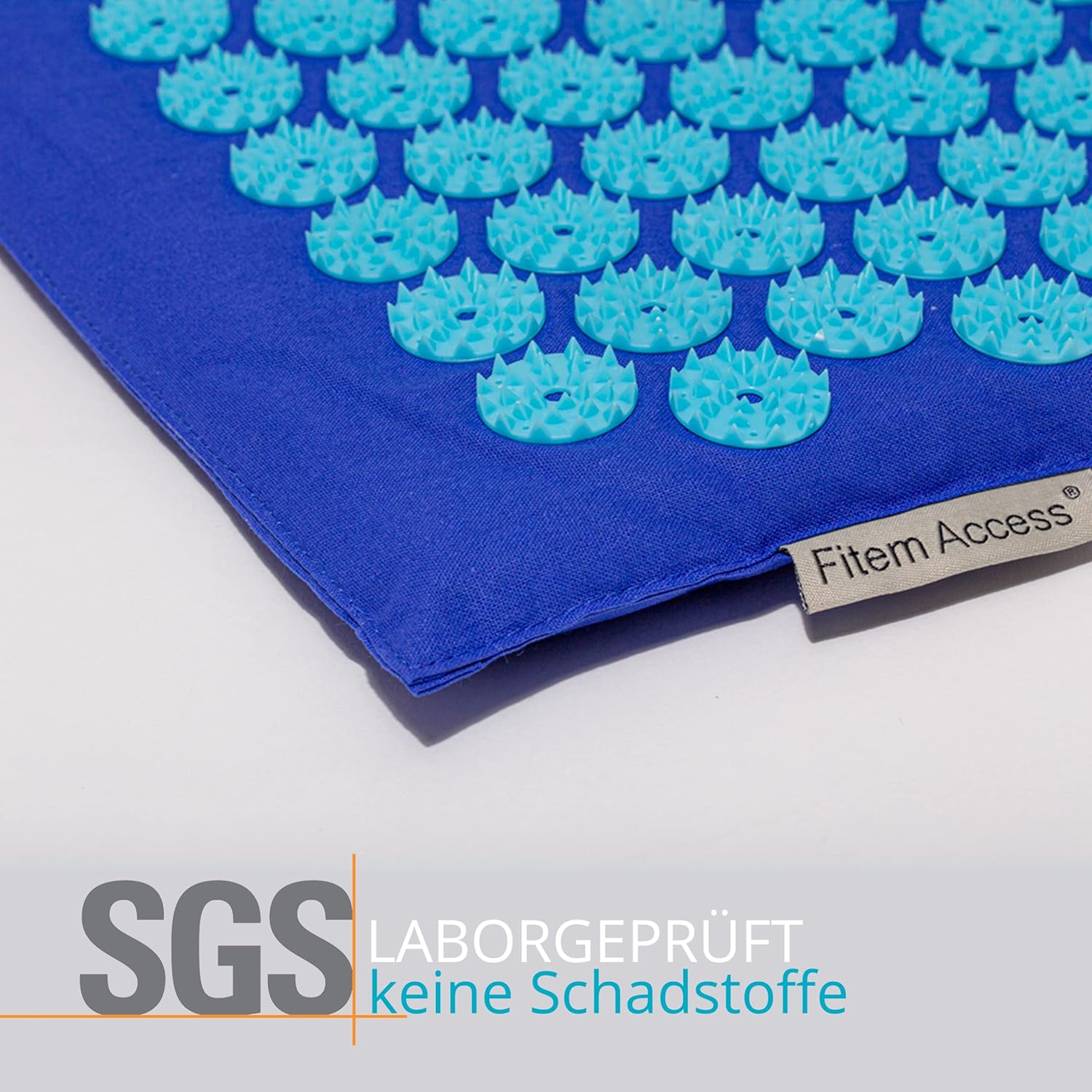 Fitem XL Akupressur-Set – Akupressurmatte + Akupressurkissen – zur Linderung von Rücken- und Nackenschmerzen – Ischias – Rückenmassage + Muskelentlastung + Erholung nach dem Training – Bild 6