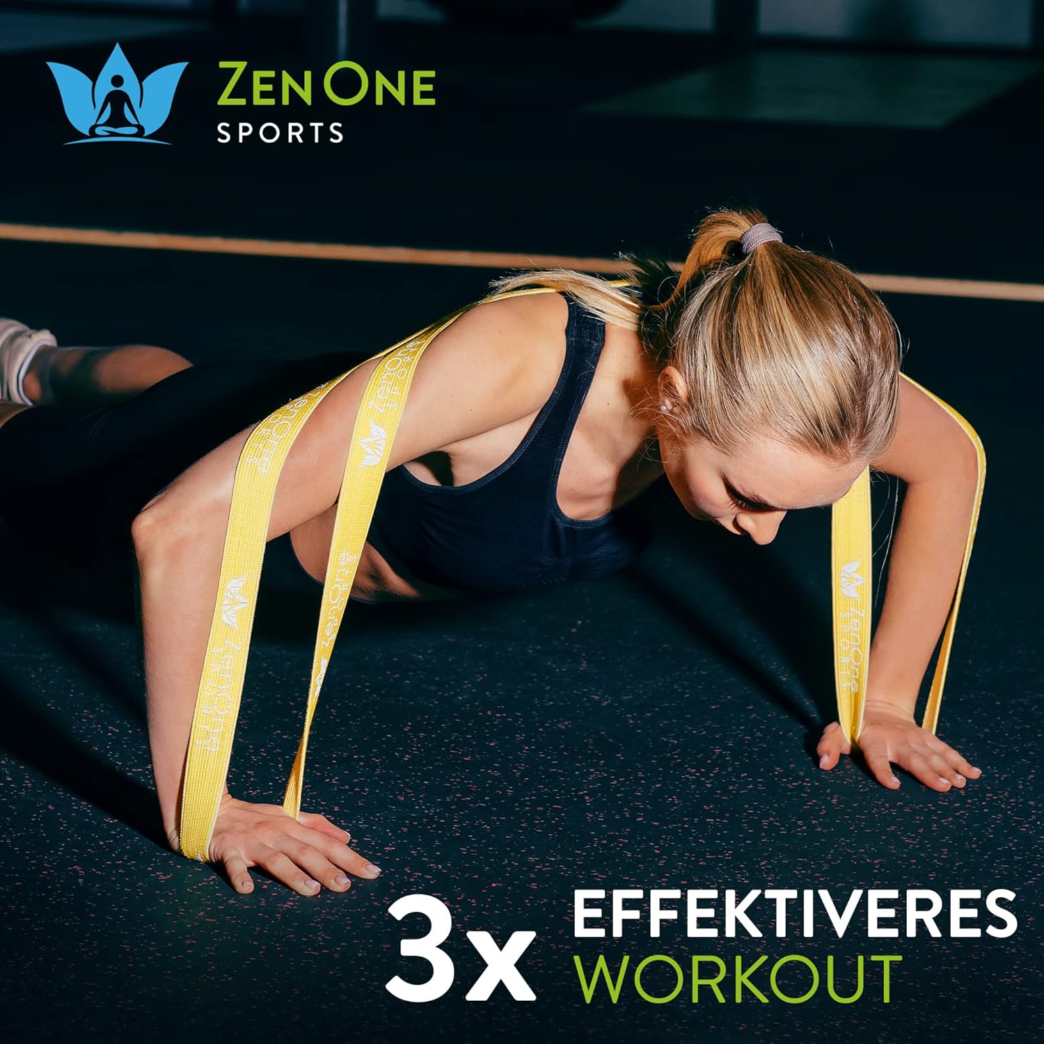 ZenOne Sports® Fitnessbänder Stoff I Widerstandsbänder in 6 Stärken von X-Light bis XX-Heavy I Stoff Widerstandsbänder mit Workout-Guide – Ideal für Krafttraining, Warm-up & Mehr I Gymnastikband – Bild 3