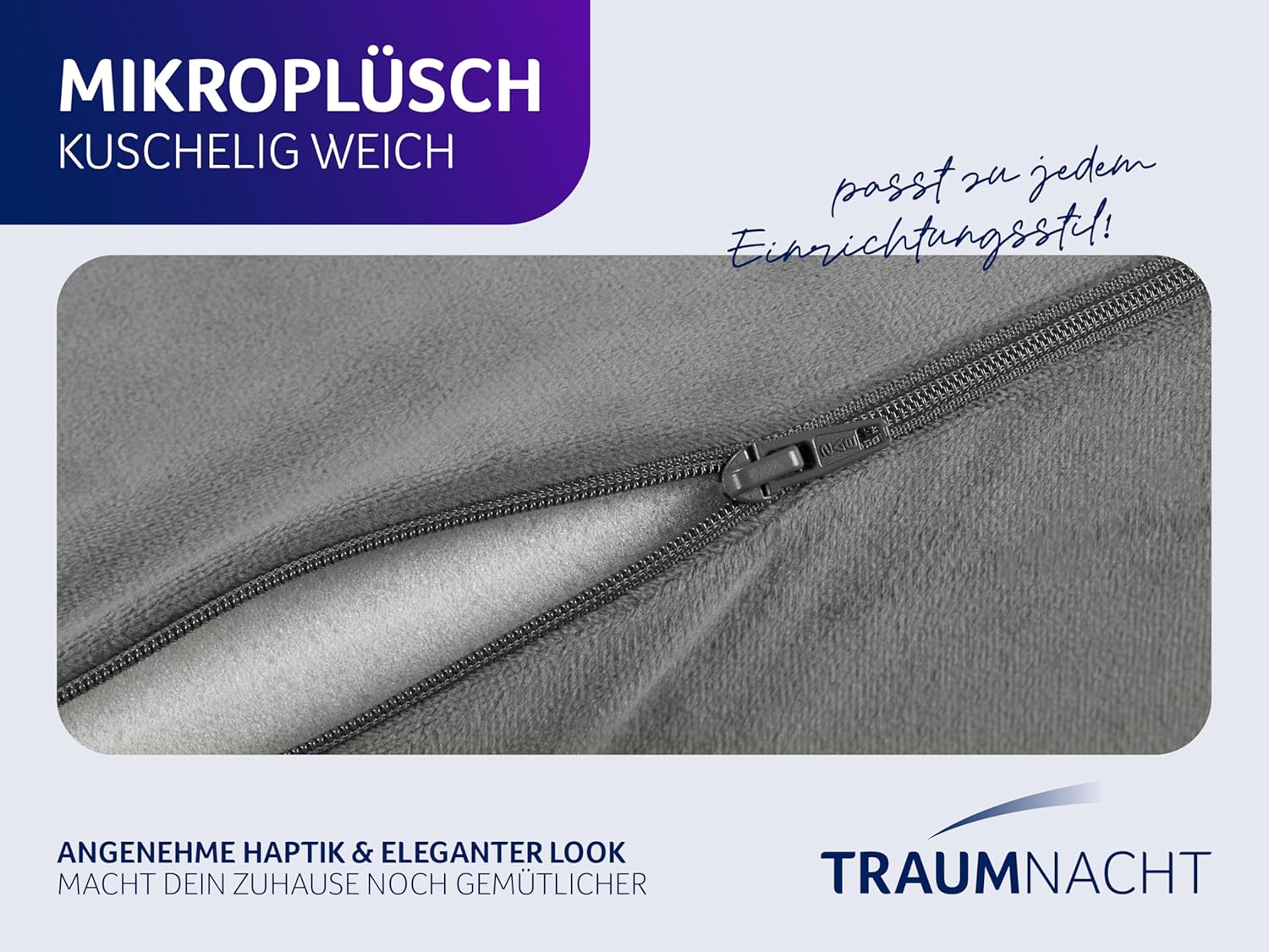 Traumnacht Orthopädisches Rücken-/Lendenkissen aus Visco mit viskoelastischem Schaumstoffkern und hautfreundlichem Mikroplüschbezug, Öko-Tex-zertifiziert, hergestellt nach deutschem Qualitätsstandard – Bild 4