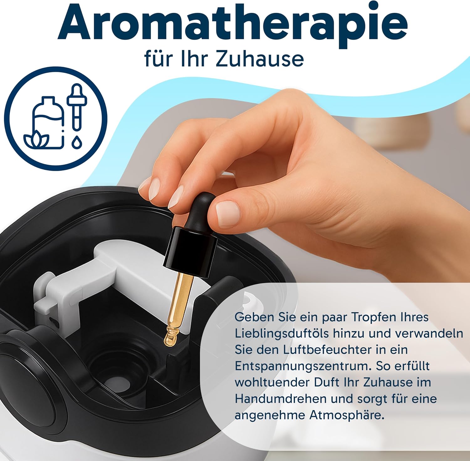 Retoo Luftbefeuchter 4L mit Fernbedienung, 360°-Düse, Timer, Ultraschall-Raumbefeuchter, leise unter 30 dB, Aromadiffusor für Schlafzimmer, Kinderzimmer, Pflanzen und Büro, mit Hygrometer – Bild 2